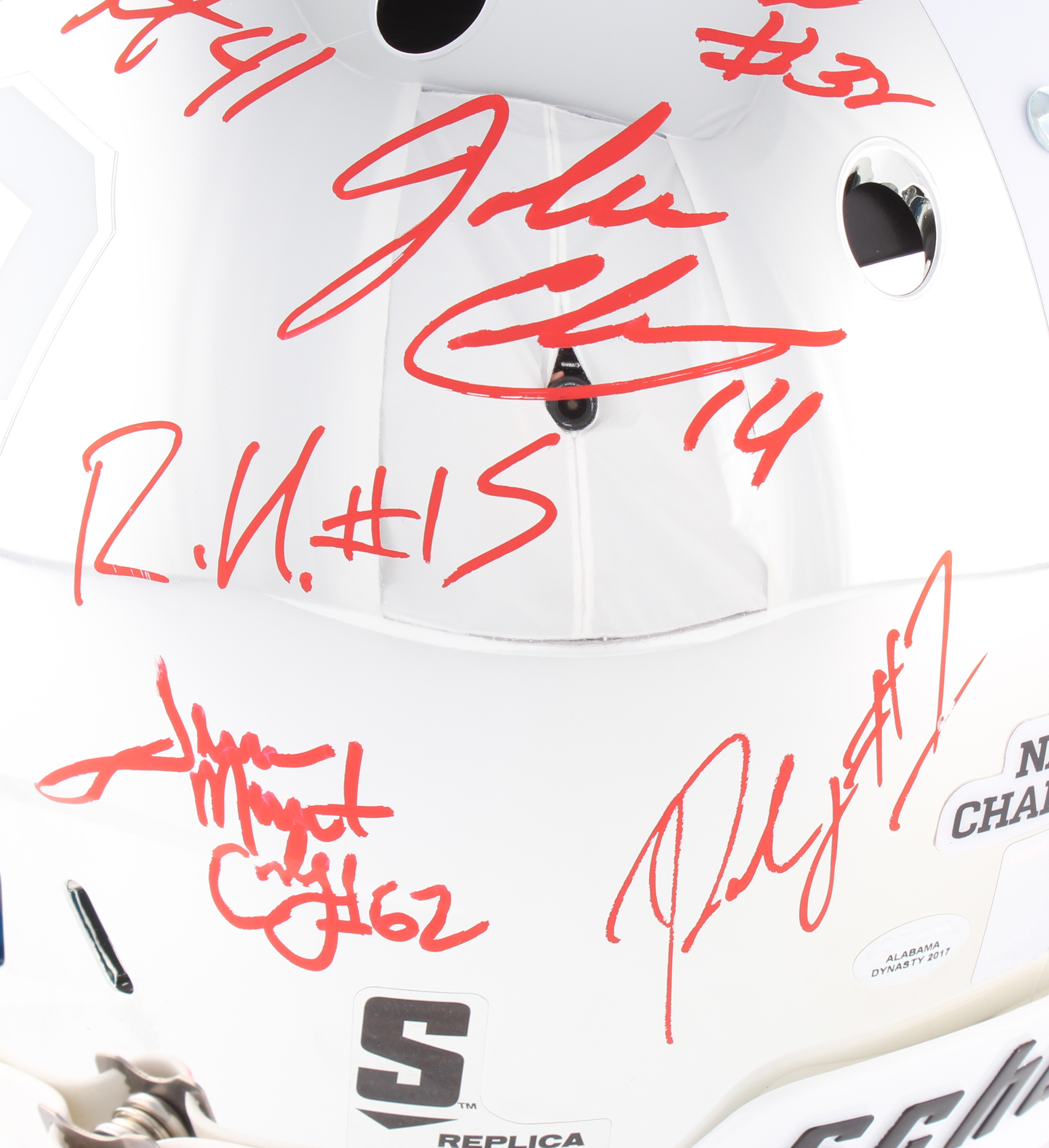 Alabama Crimson Tide Modern Greats Chrome Full-Size Helmet Signed by (20) with Mark Ingram Jr., Derrick Henry, Minka Fitzpatrick (Radtke COA Ingram & Henry Holograms) at PristineAuction.com Alabama Crimson Tide Modern Greats Chrome Full-Size Helmet Signed by (20) with Mark Ingram Jr., Derrick Henry, Minka Fitzpatrick (Radtke COA Ingram & Henry Holograms) at PristineAuction.com