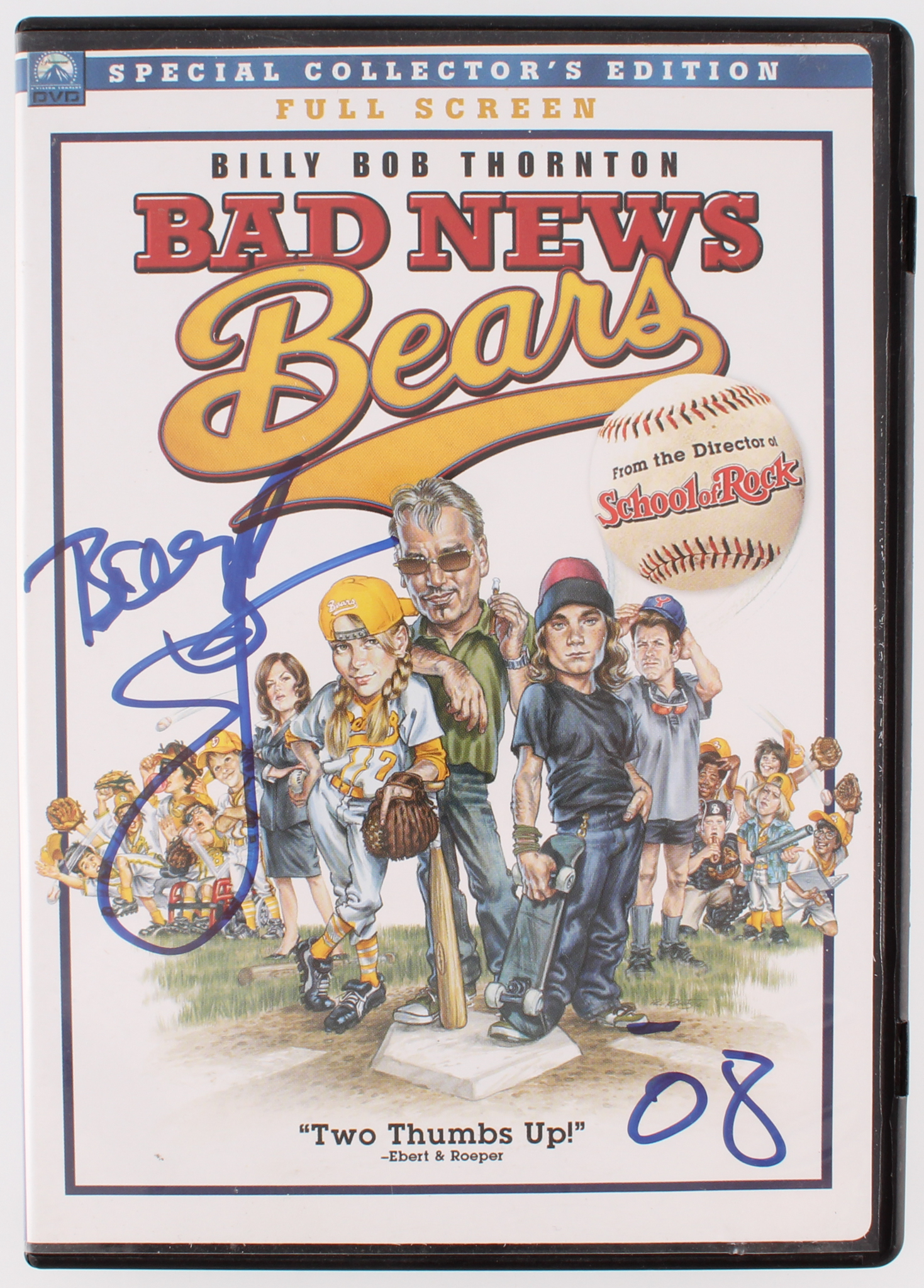 Billy Bob Thornton Signed "Bad News Bears" DVD Cover Inscribed "08" (JSA COA) at PristineAuction.com Billy Bob Thornton Signed "Bad News Bears" DVD Cover Inscribed "08" (JSA COA) at PristineAuction.com
