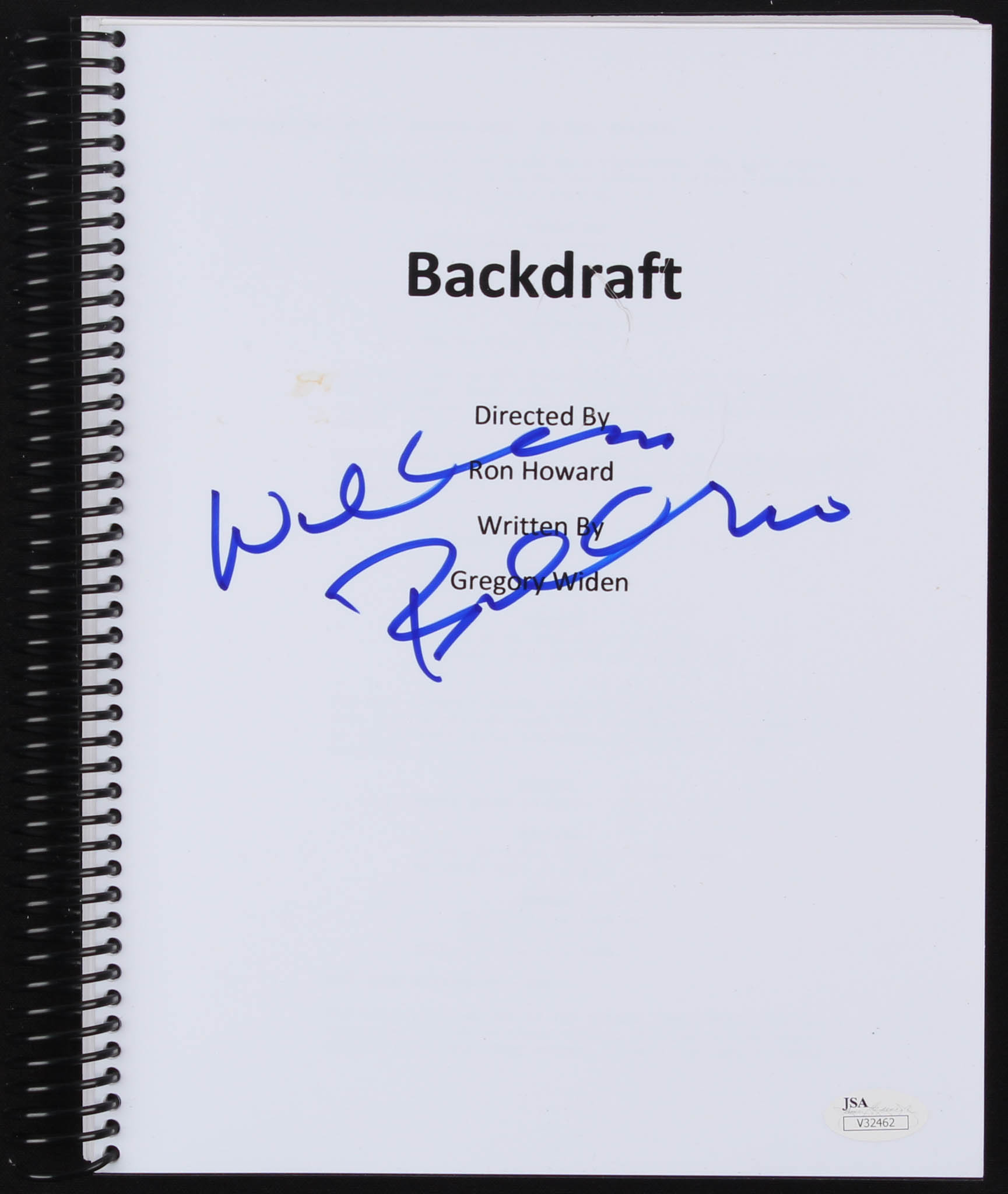 William Baldwin Signed "Backdraft" Full Movie Script (JSA COA) at PristineAuction.com William Baldwin Signed "Backdraft" Full Movie Script (JSA COA) at PristineAuction.com