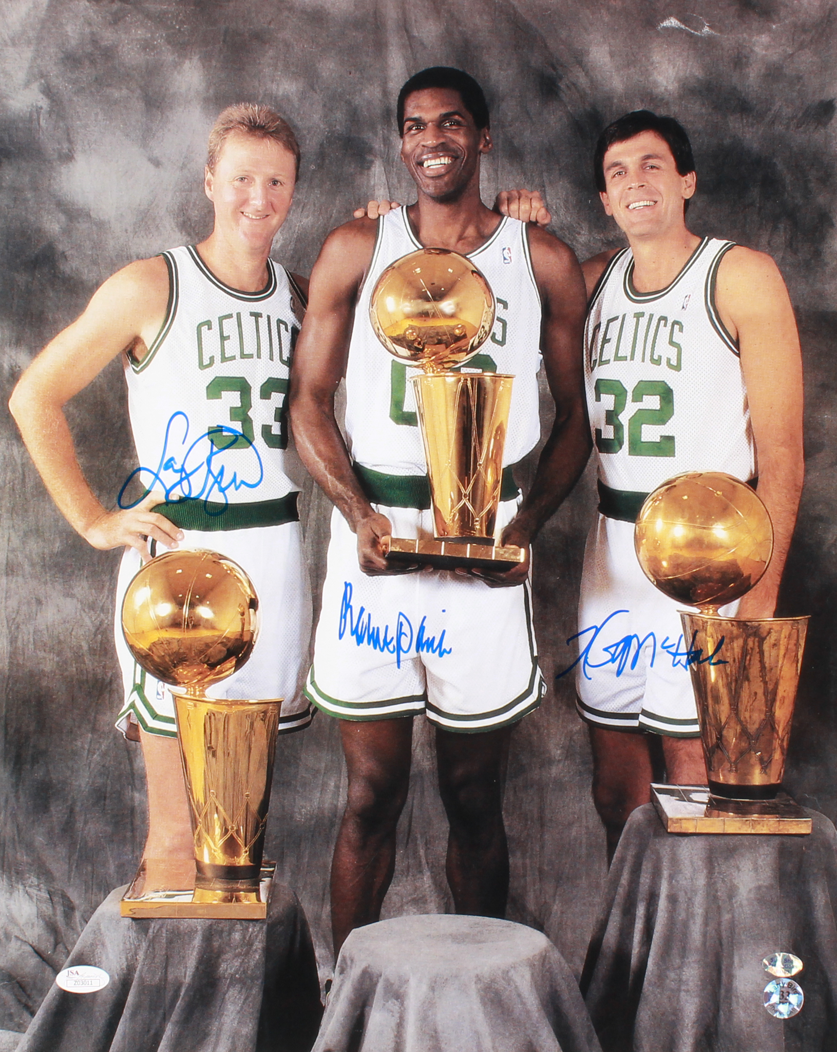 Larry Bird, Kevin McHale, & Robert Parish Signed Celtics 16x20 Photo (JSA LOA & Bird Hologram) at PristineAuction.com Larry Bird, Kevin McHale, & Robert Parish Signed Celtics 16x20 Photo (JSA LOA & Bird Hologram) at PristineAuction.com