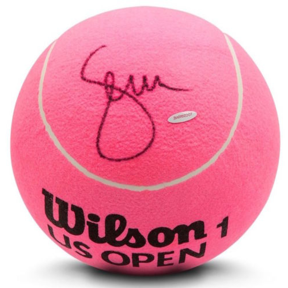Serena Williams Signed Jumbo Wilson Pink Tennis Ball (UDA) Pristine