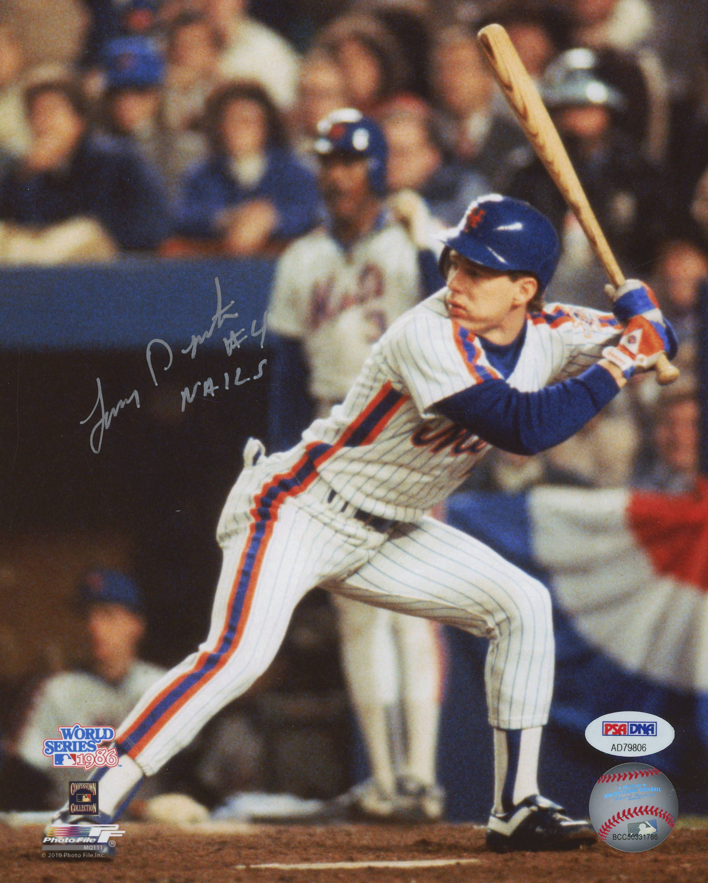 Lenny Dykstra Signed Mets 8x10 Photo Inscribed "NAILS" (PSA COA) at PristineAuction.com Lenny Dykstra Signed Mets 8x10 Photo Inscribed "NAILS" (PSA COA) at PristineAuction.com