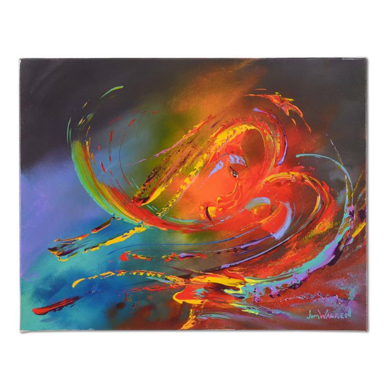 Jim Warren Signed "Dreaming of Love" 28x22 Original Painting on Canvas at PristineAuction.com Jim Warren Signed "Dreaming of Love" 28x22 Original Painting on Canvas at PristineAuction.com