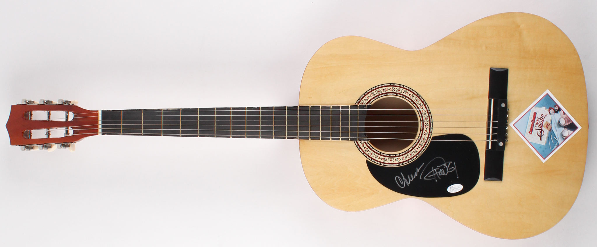 Cheech Marin & Tommy Chong Signed Cheech & Chong's Up In Smoke Tour 40th Anniversary Full-Size Acoustic Guitar (JSA COA) at PristineAuction.com Cheech Marin & Tommy Chong Signed Cheech & Chong's Up In Smoke Tour 40th Anniversary Full-Size Acoustic Guitar (JSA COA) at PristineAuction.com