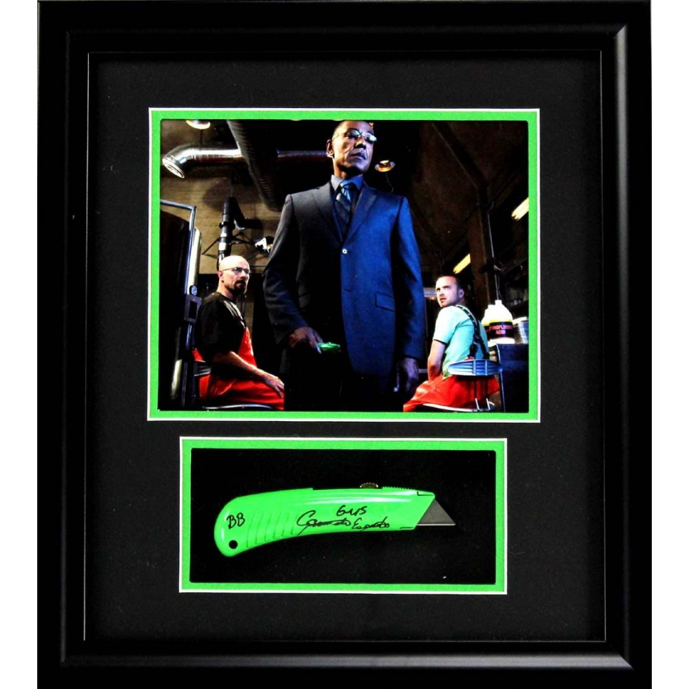 Giancarlo Esposito Signed "Breaking Bad" 17x19 Custom Framed Box Cutter