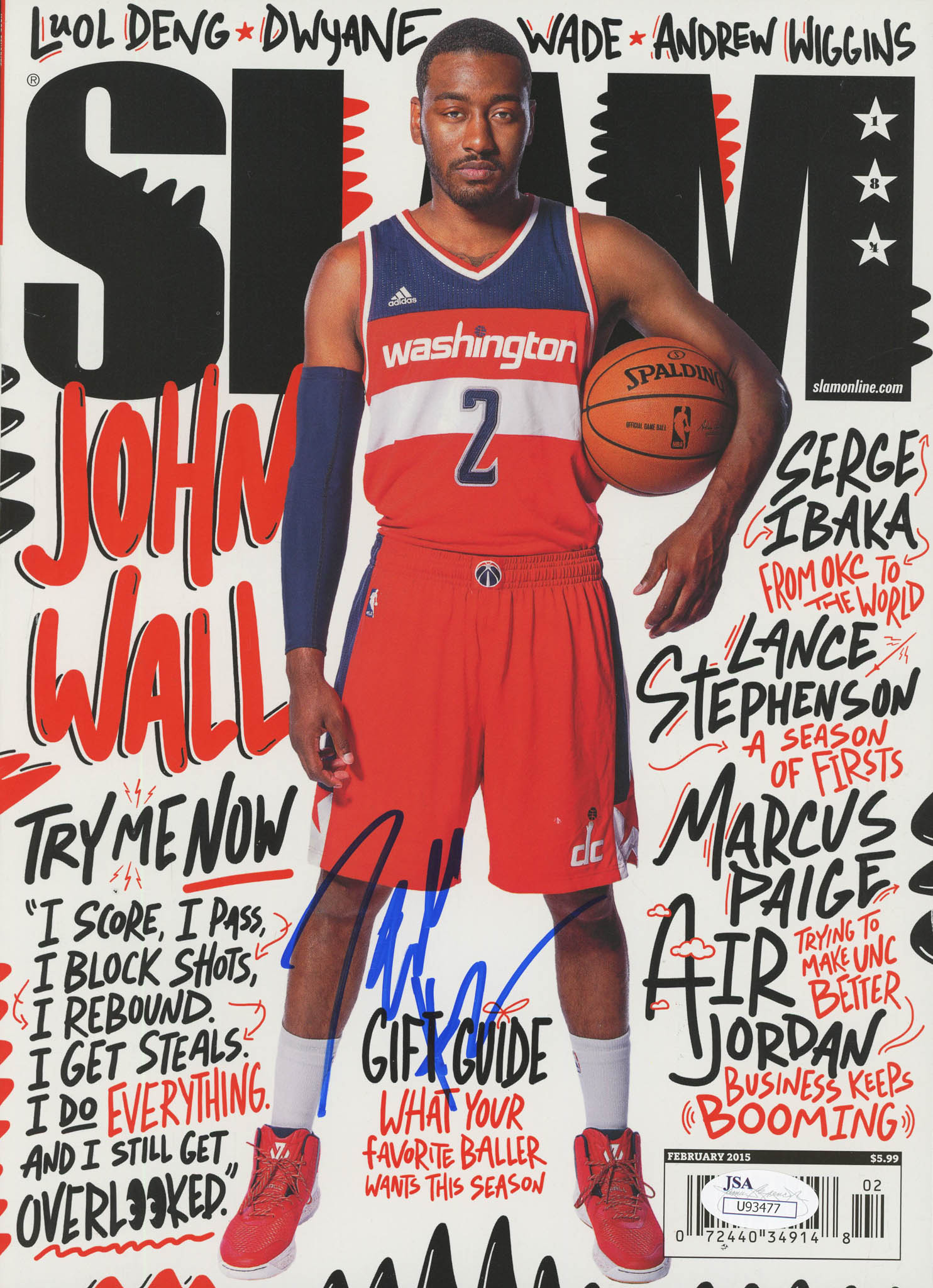 John Wall Signed 2015 SLAM Magazine (JSA COA) at PristineAuction.com John Wall Signed 2015 SLAM Magazine (JSA COA) at PristineAuction.com
