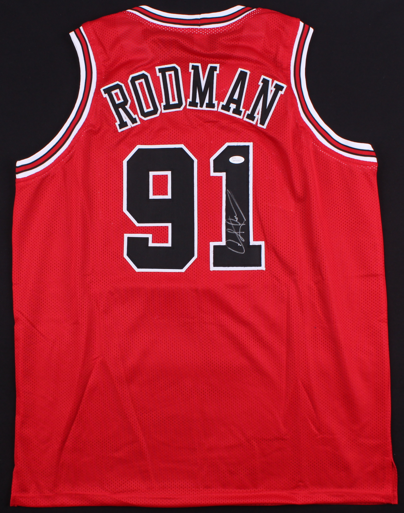 Dennis Rodman Signed Bulls Jersey (JSA COA) at PristineAuction.com Dennis Rodman Signed Bulls Jersey (JSA COA) at PristineAuction.com