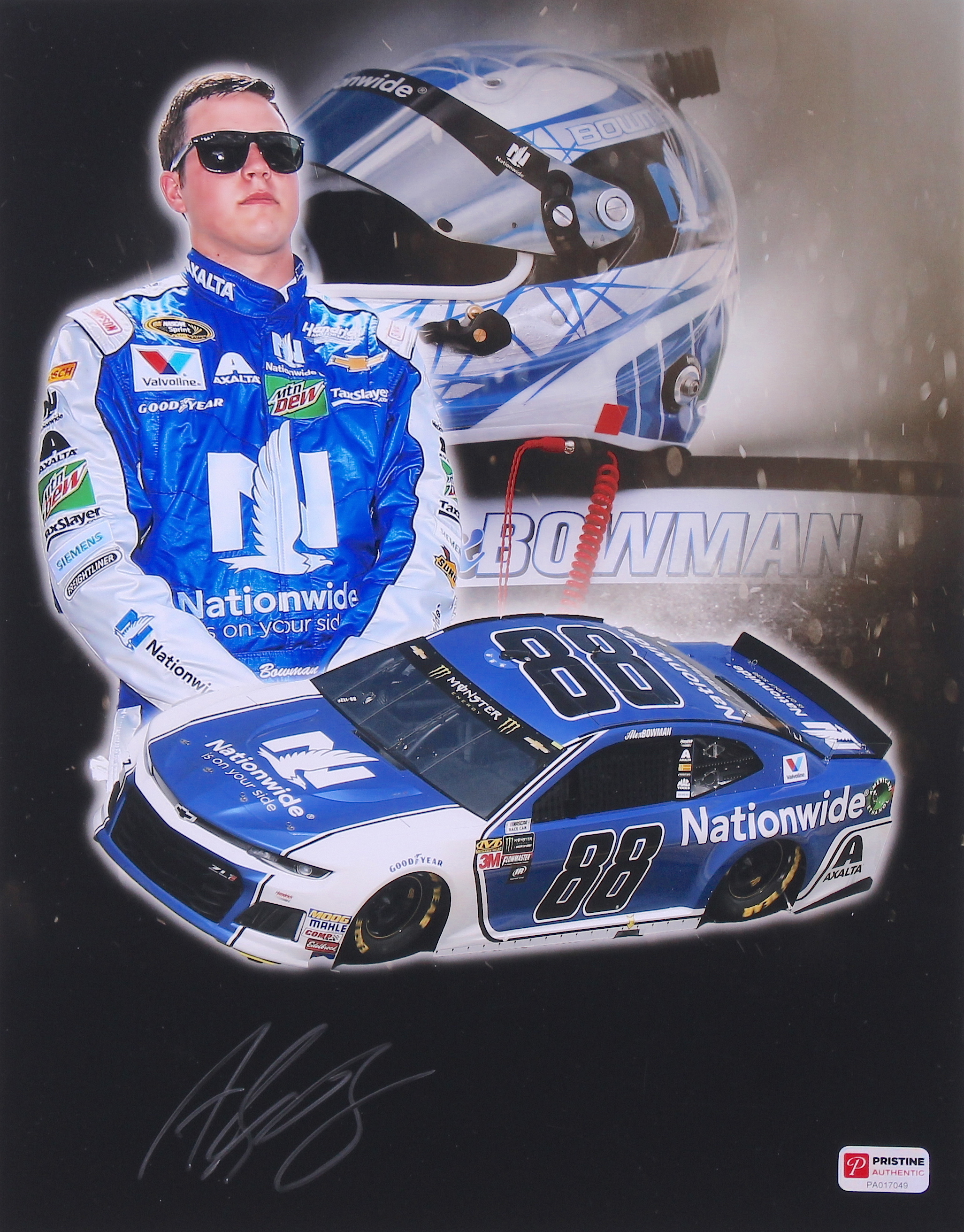 Alex Bowman Signed 2018 NASCAR #88 11x14 Photo (PA COA) at PristineAuction.com Alex Bowman Signed 2018 NASCAR #88 11x14 Photo (PA COA) at PristineAuction.com