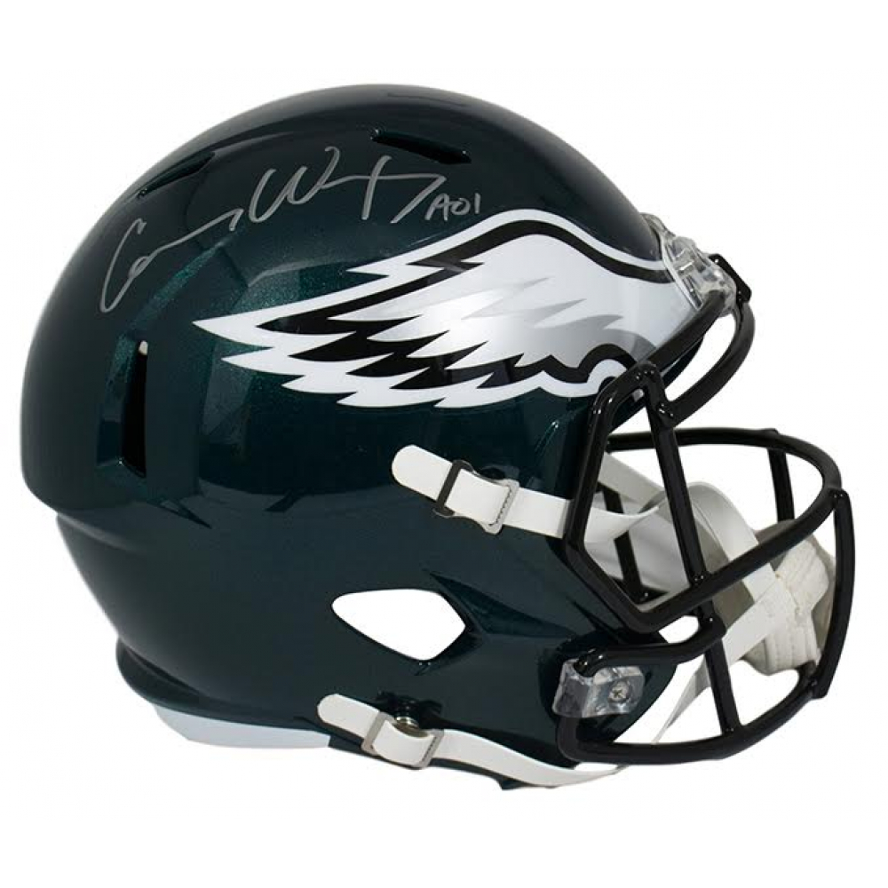 carson wentz signed helmet