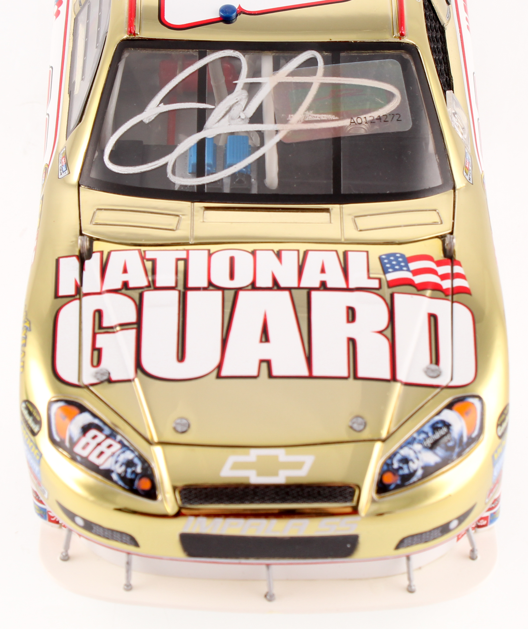 Dale Earnhardt Jr. Signed 2008 #88 National Guard - Gold Chrome - 1:24 LE Premium Action Diecast Car (Dale Jr. Hologram) at PristineAuction.com Dale Earnhardt Jr. Signed 2008 #88 National Guard - Gold Chrome - 1:24 LE Premium Action Diecast Car (Dale Jr. Hologram) at PristineAuction.com