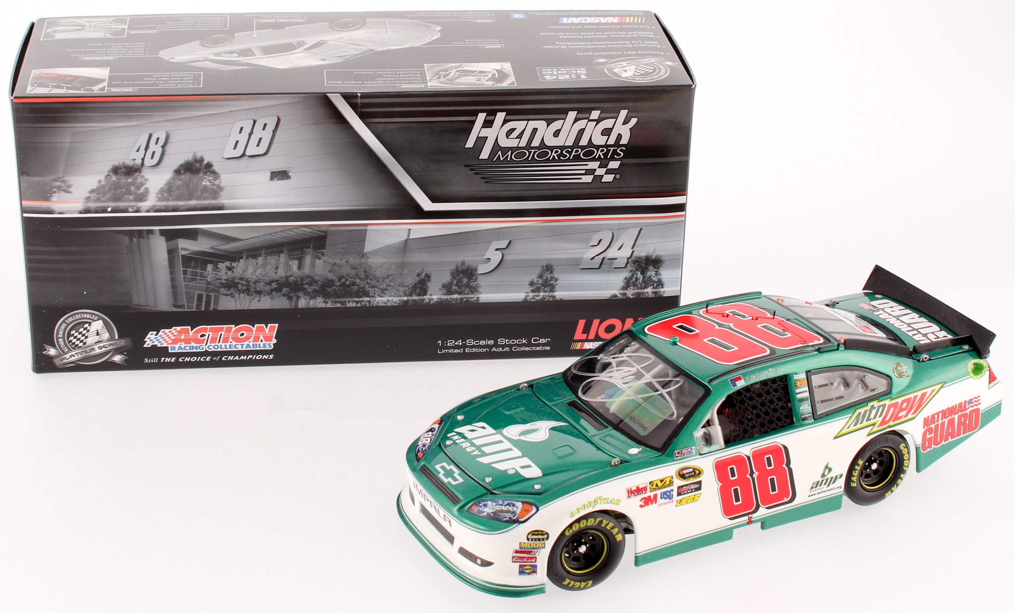 Dale Earnhardt Jr. Signed 2011 #88 AMP Energy / National Guard - Platinum Series - 1:24 LE Premium Action Diecast Car (Dale Jr. Hologram) at PristineAuction.com Dale Earnhardt Jr. Signed 2011 #88 AMP Energy / National Guard - Platinum Series - 1:24 LE Premium Action Diecast Car (Dale Jr. Hologram) at PristineAuction.com