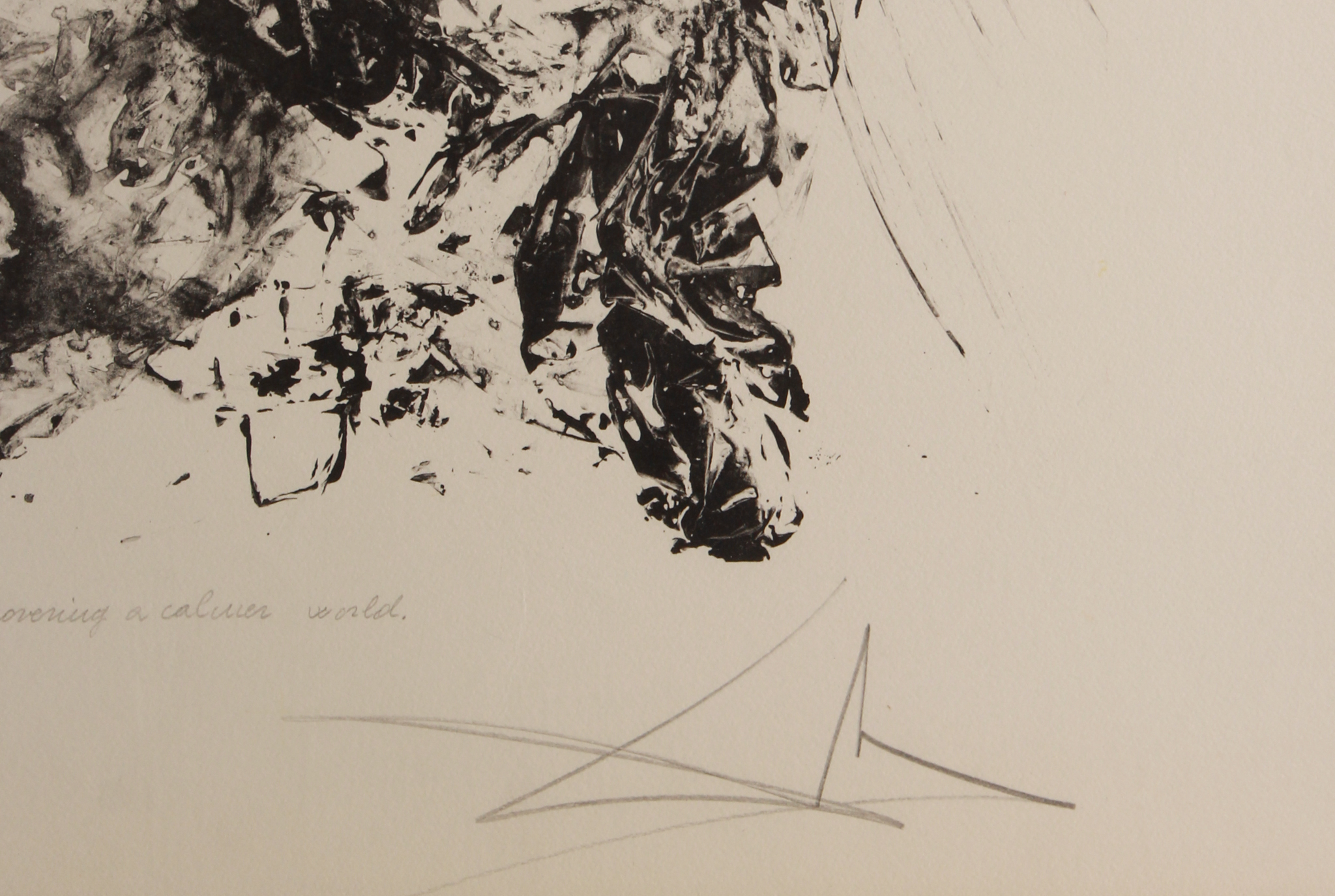 Salvador Dali Signed "Angel of Mercy Covering a Calmer World" 22x29 Limited Edition 1973 Lithograph (PA LOA) at PristineAuction.com Salvador Dali Signed "Angel of Mercy Covering a Calmer World" 22x29 Limited Edition 1973 Lithograph (PA LOA) at PristineAuction.com