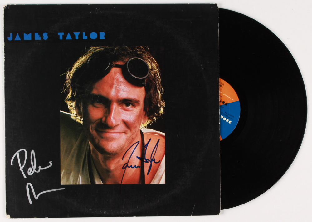 James Taylor & Peter Asher Signed Vinyl Record Album Cover (JSA COA