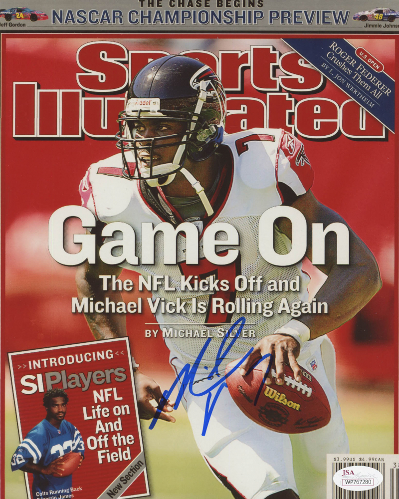 Michael Vick Atlanta Falcons Signed Custom Stitched Red Jersey – JSA Witness COA