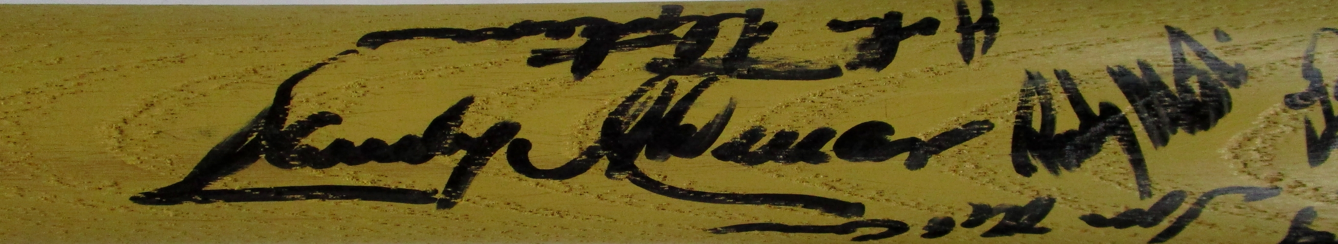 1973 Angels Mini Baseball Bat Team-Signed by (21) with Dick Lange, Bill Singer, Lee Stanton, Jeff Torborg, Ken Berry (SI COA) at PristineAuction.com 1973 Angels Mini Baseball Bat Team-Signed by (21) with Dick Lange, Bill Singer, Lee Stanton, Jeff Torborg, Ken Berry (SI COA) at PristineAuction.com