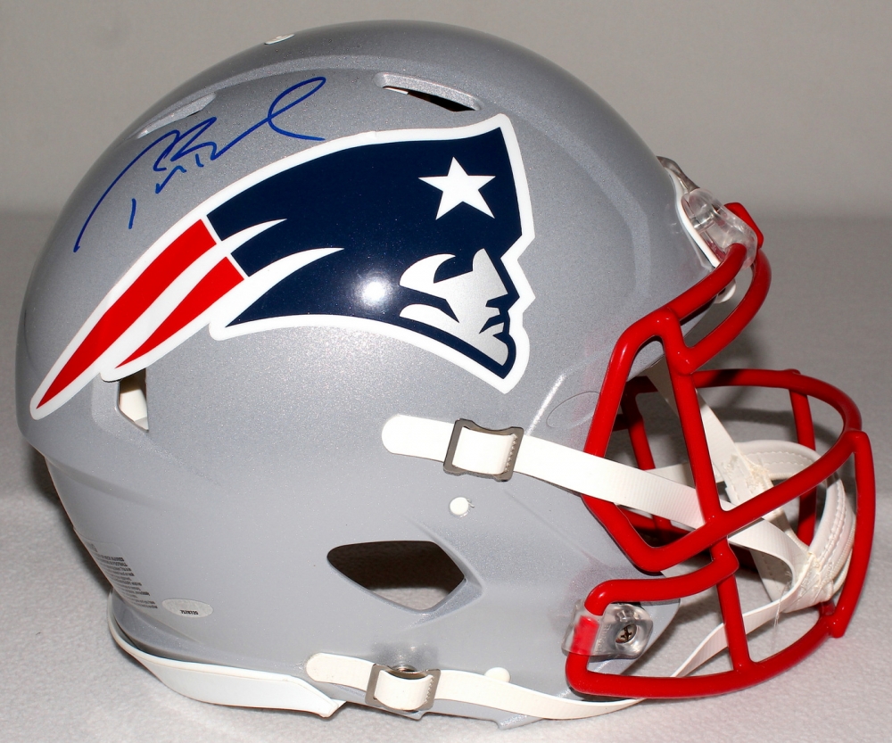 Tom Brady Signed Patriots Full-Size Authentic On-Field Speed Helmet (TriStar Hologram) at PristineAuction.com Tom Brady Signed Patriots Full-Size Authentic On-Field Speed Helmet (TriStar Hologram) at PristineAuction.com