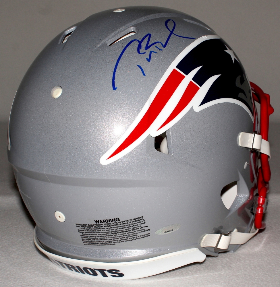 Tom Brady Signed Patriots Full-Size Authentic On-Field Speed Helmet (TriStar Hologram) at PristineAuction.com Tom Brady Signed Patriots Full-Size Authentic On-Field Speed Helmet (TriStar Hologram) at PristineAuction.com