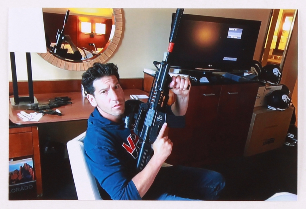 Jon Bernthal Signed Full-Size "Punisher" Replica Assault Rifle Airsoft Gun with Hand-Drawn Punisher Skull (Radtke COA) at PristineAuction.com Jon Bernthal Signed Full-Size "Punisher" Replica Assault Rifle Airsoft Gun with Hand-Drawn Punisher Skull (Radtke COA) at PristineAuction.com