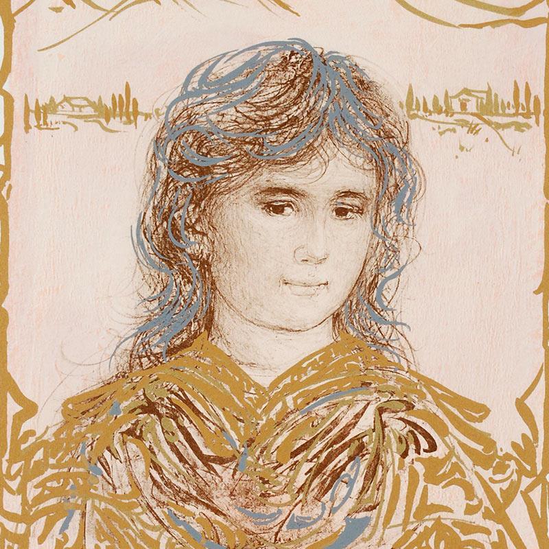 "Becky" LE 12x20 Lithograph by Edna Hibel (Artova) at PristineAuction.com "Becky" LE 12x20 Lithograph by Edna Hibel (Artova) at PristineAuction.com