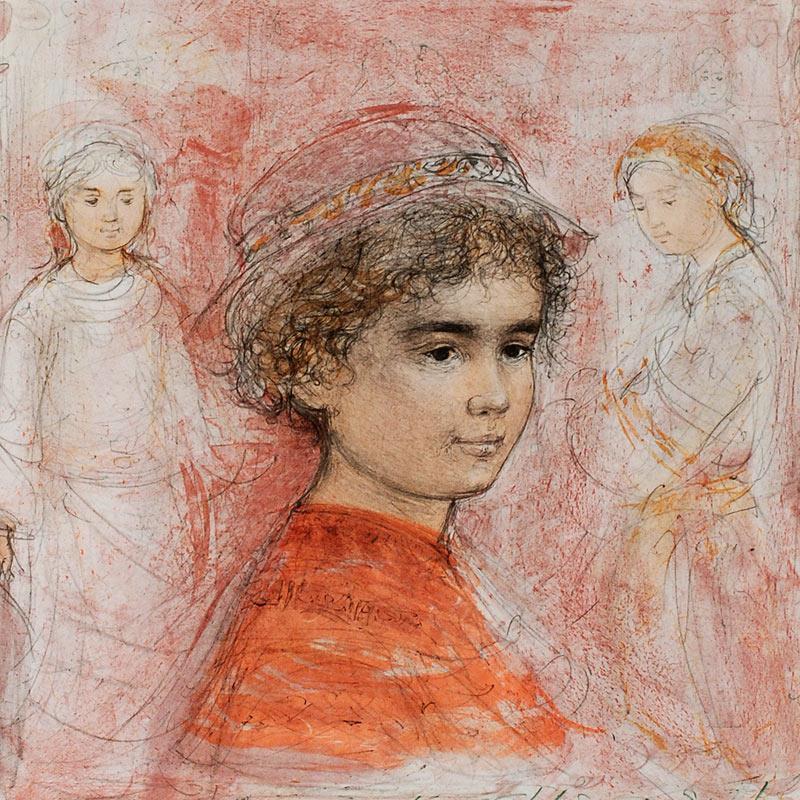 "Matthew" LE 19x25 Lithograph by Edna Hibel (Artova) at PristineAuction.com "Matthew" LE 19x25 Lithograph by Edna Hibel (Artova) at PristineAuction.com