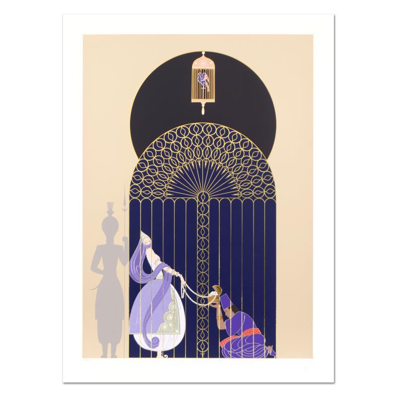 Erte Signed "Bird in a Gilded Cage" Limited Edition 30x41 Serigraph at PristineAuction.com Erte Signed "Bird in a Gilded Cage" Limited Edition 30x41 Serigraph at PristineAuction.com