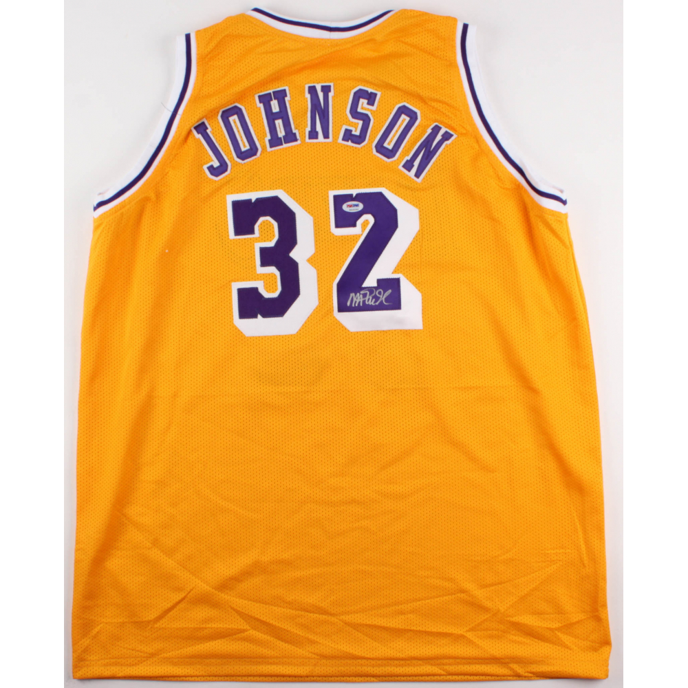 Magic Johnson Signed Lakers Jersey (PSA COA) Pristine Auction