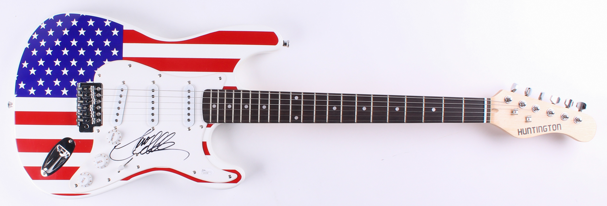 Jason Aldean Signed American Flag Themed Full-Size Electric Guitar (JSA COA) at PristineAuction.com Jason Aldean Signed American Flag Themed Full-Size Electric Guitar (JSA COA) at PristineAuction.com