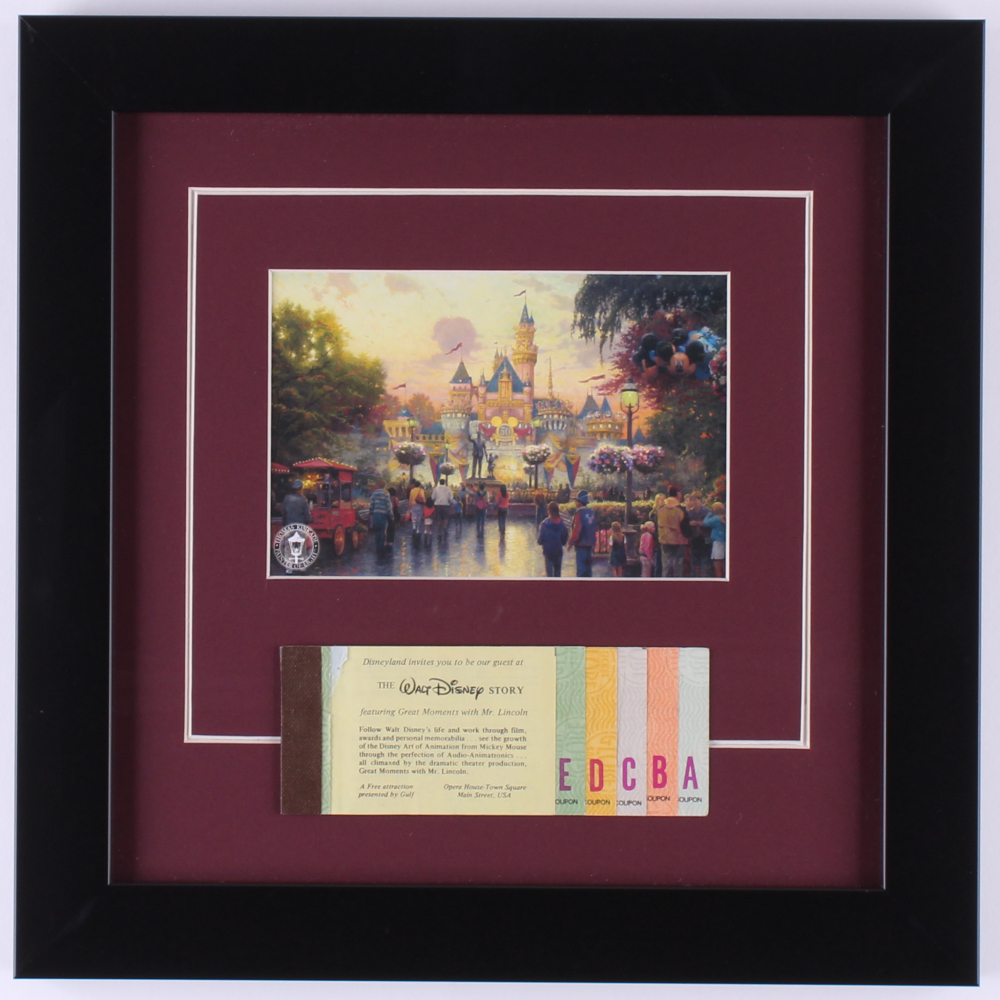Thomas Kinkade Disneyland "Disneyland's 50th Anniversary" 12x12 Custom