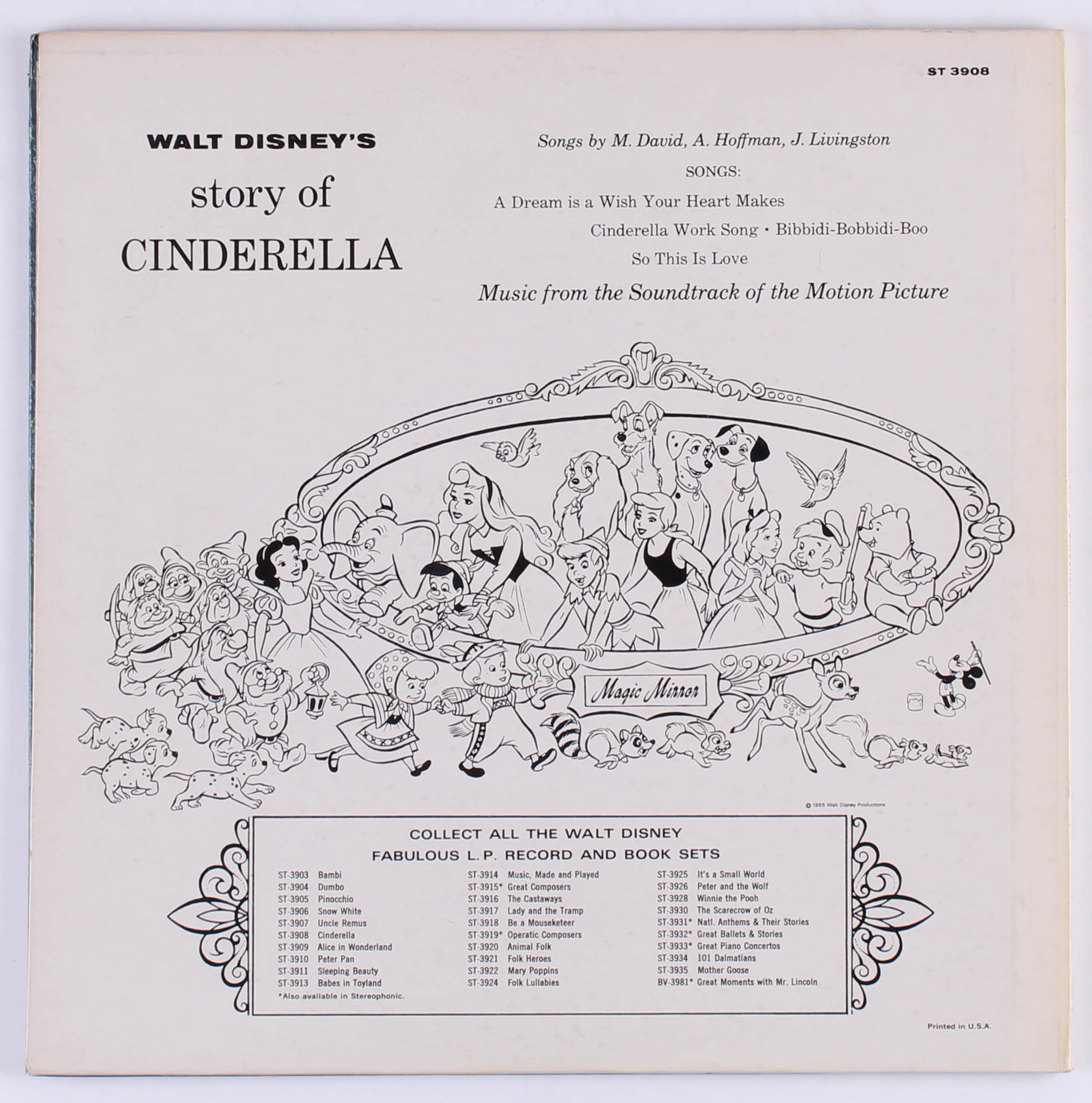 Walt Disney's "Story of Cinderella" Vinyl Record Album at PristineAuction.com Walt Disney's "Story of Cinderella" Vinyl Record Album at PristineAuction.com