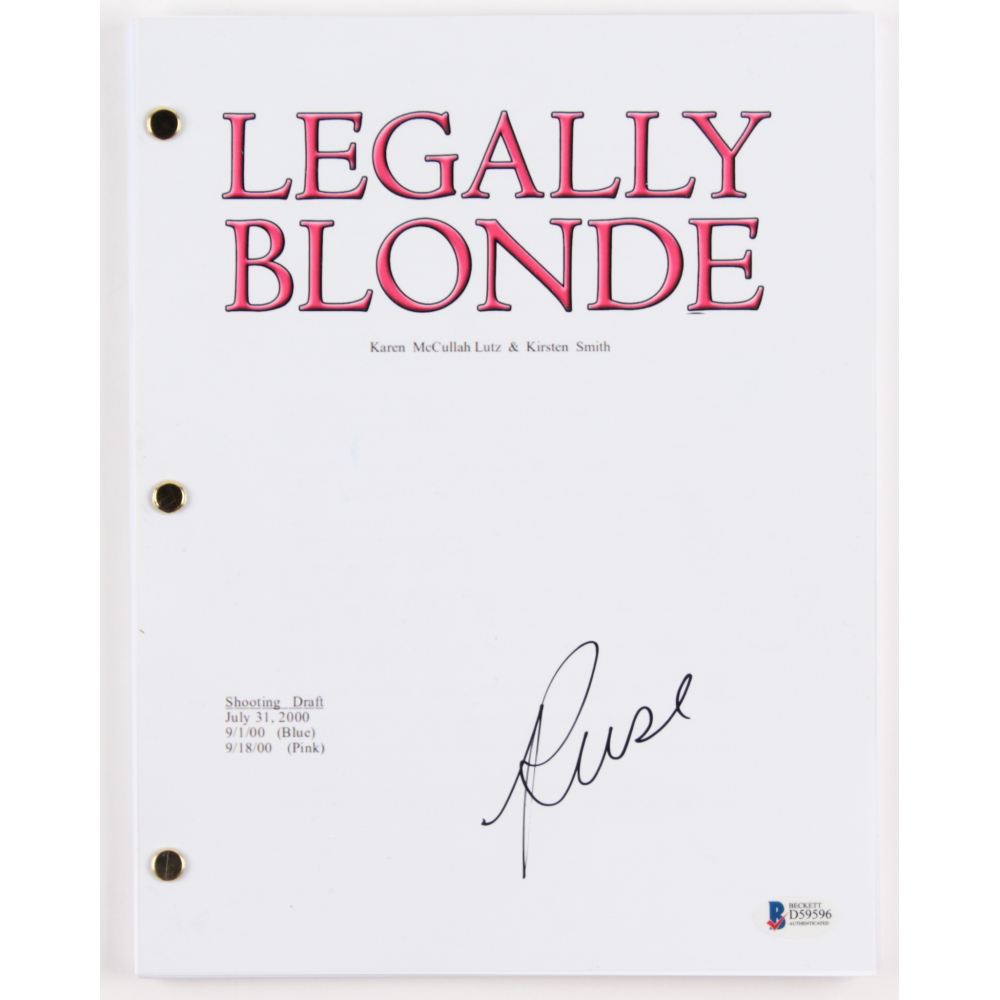 Reese Witherspoon Signed “Legally Blonde” Full Movie Script (Beckett