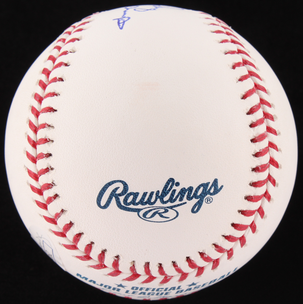 Ron Guidry Signed OML Baseball Inscribed "7778 W.S. Champs" (JSA COA