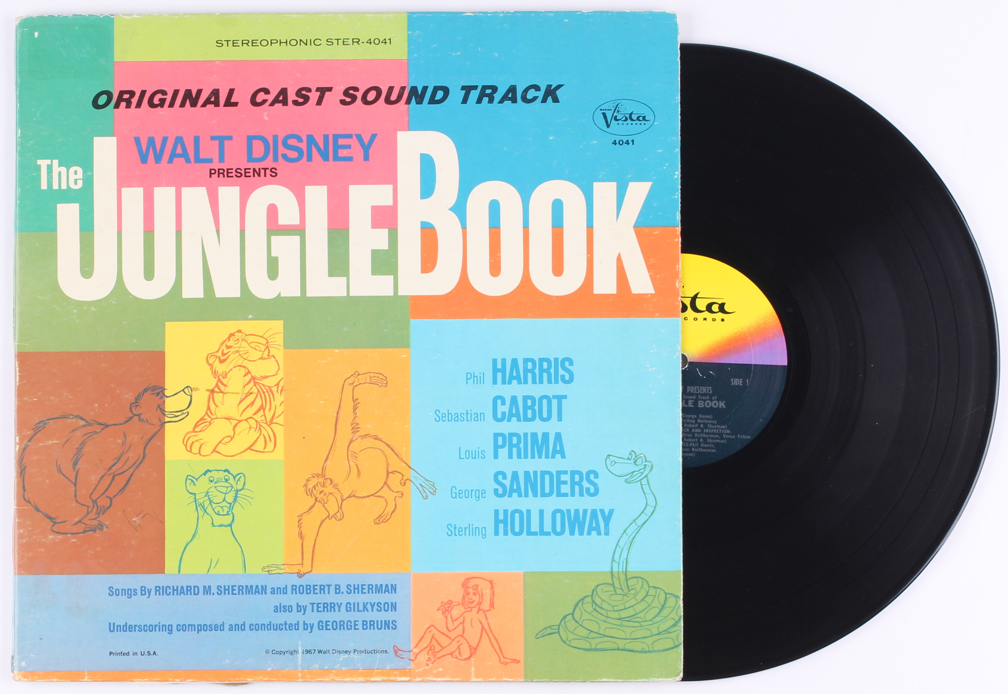 Vintage 1967 Walt Disney "The Jungle Book" Vinyl Record Album at PristineAuction.com Vintage 1967 Walt Disney "The Jungle Book" Vinyl Record Album at PristineAuction.com