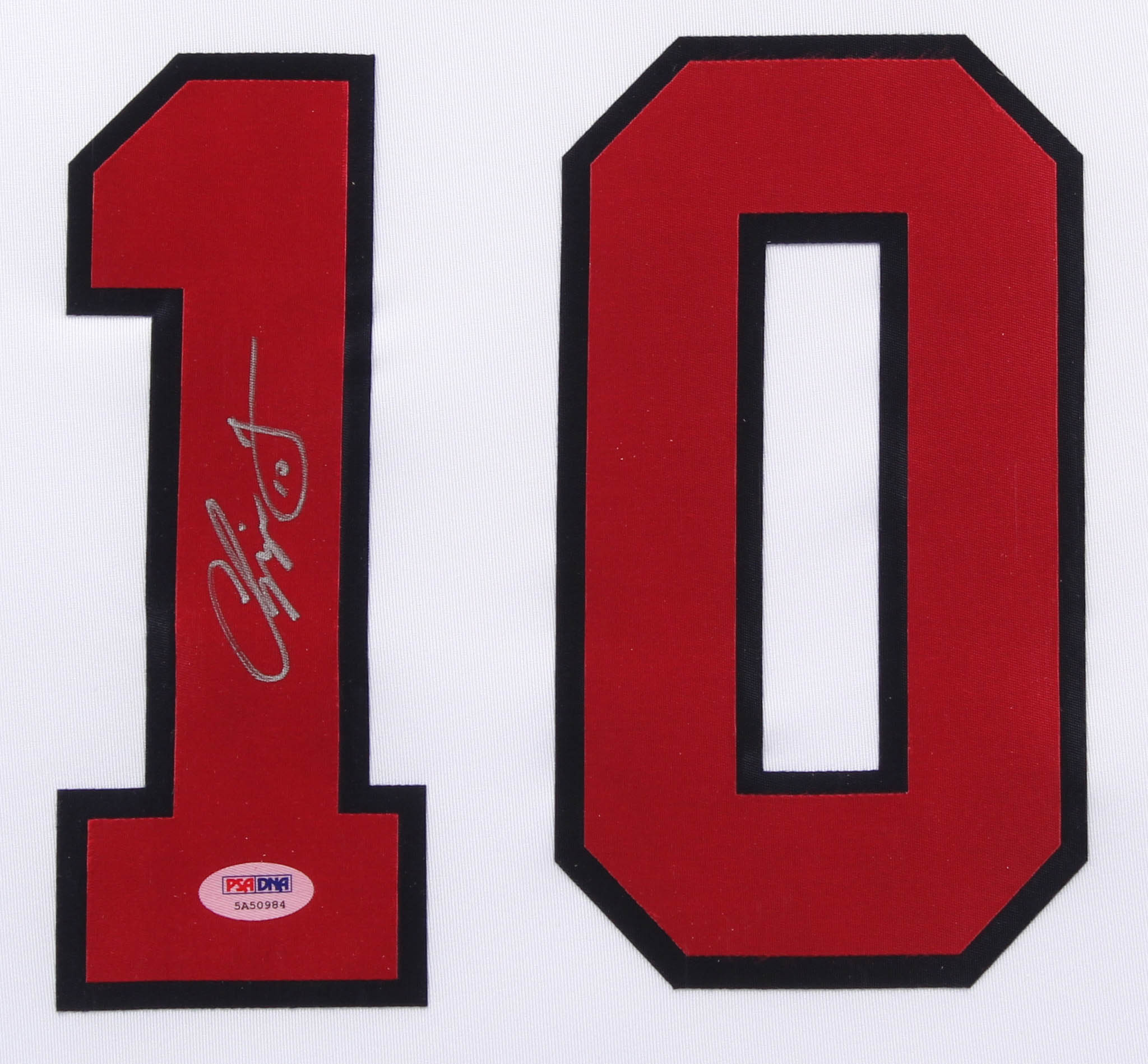 Chipper Jones Signed Braves 35x43 Custom Framed Jersey (PSA COA) at PristineAuction.com Chipper Jones Signed Braves 35x43 Custom Framed Jersey (PSA COA) at PristineAuction.com