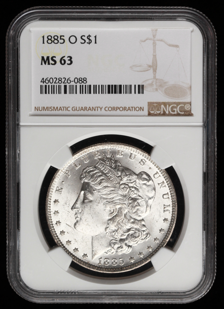 NGC MS63 1885-O US Morgan Silver Dollar S1