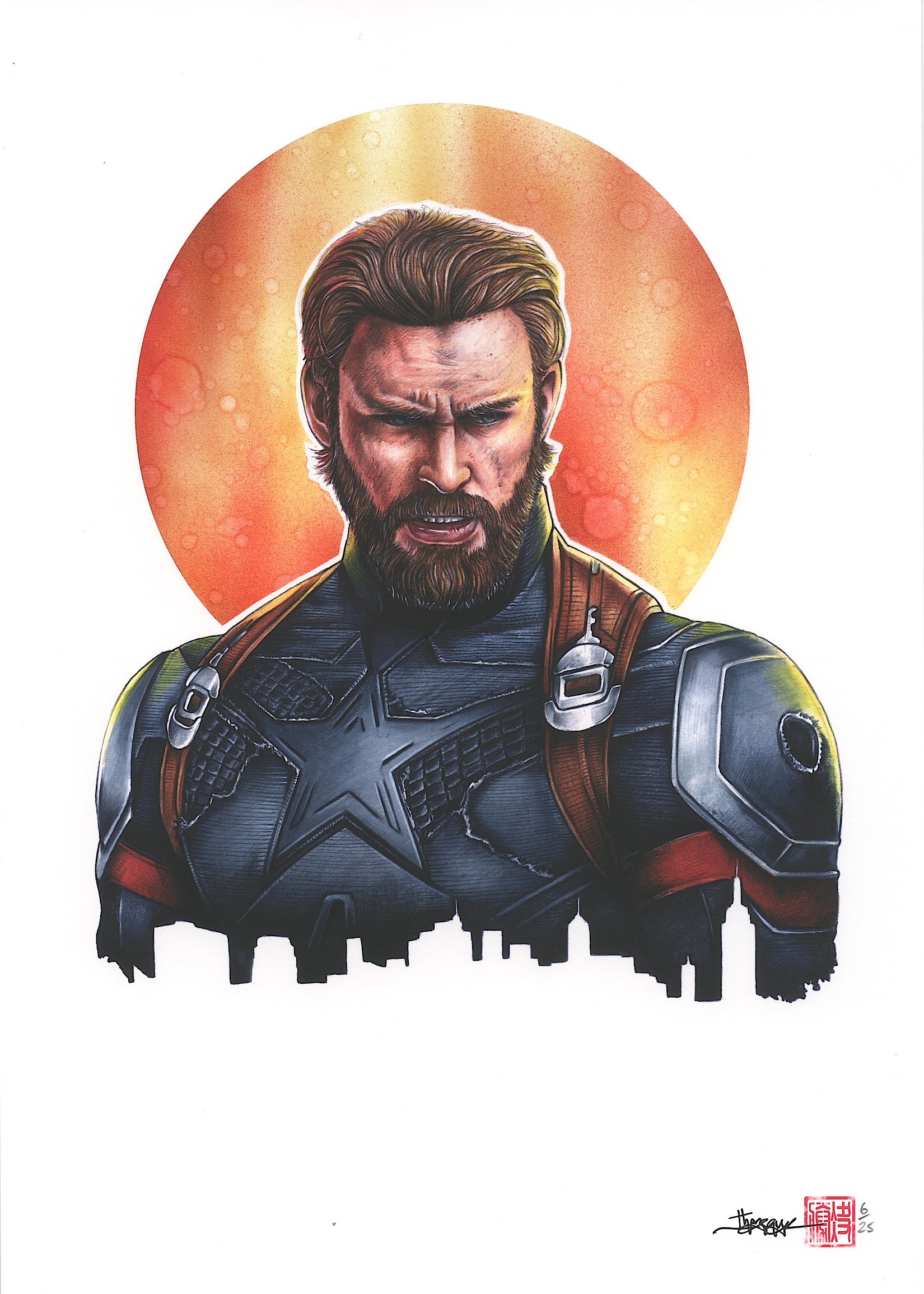 Thang Nguyen - Captain America 8x12 Signed Limited Edition Giclee on Fine Art Paper #/25 at PristineAuction.com Thang Nguyen - Captain America 8x12 Signed Limited Edition Giclee on Fine Art Paper #/25 at PristineAuction.com