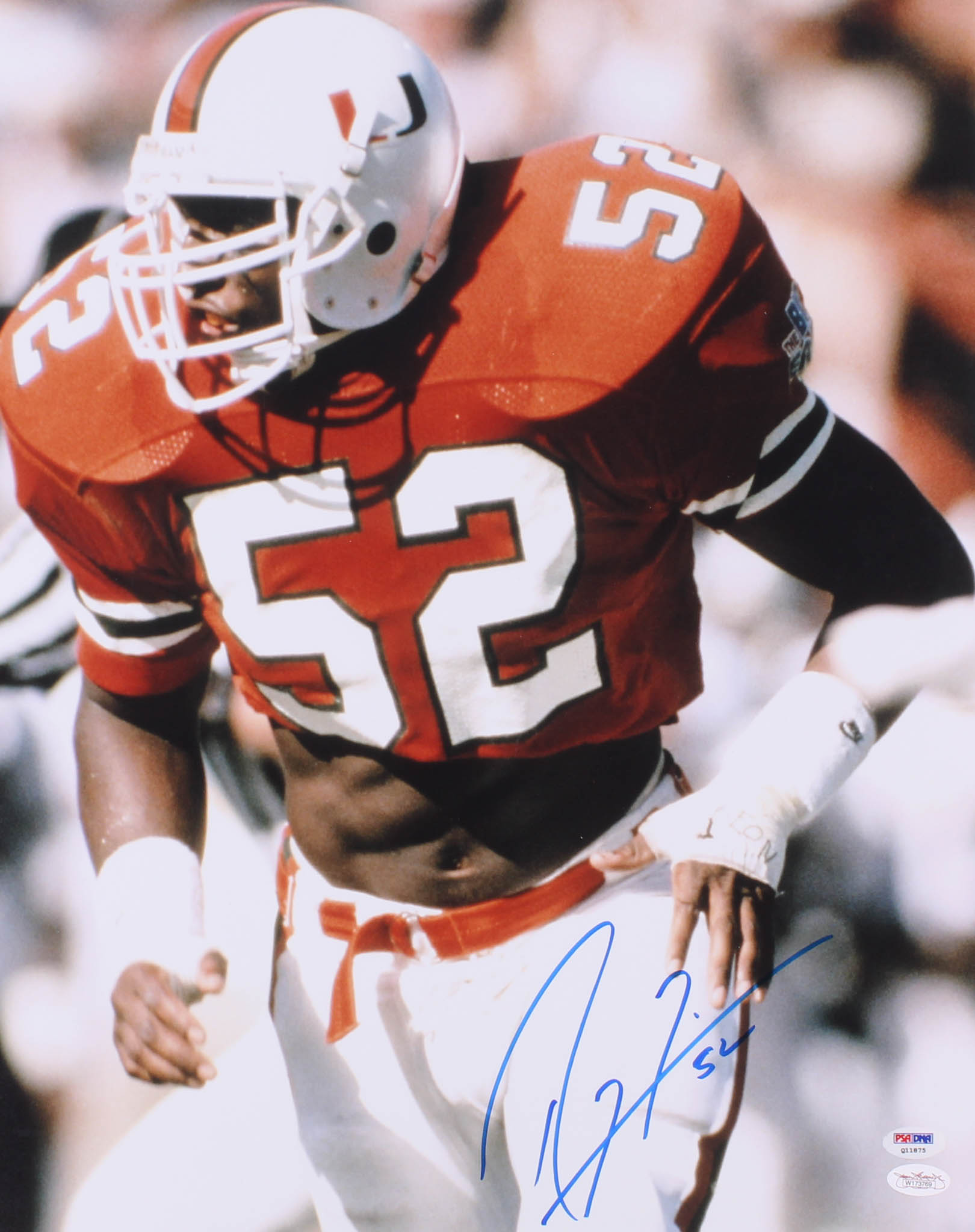 Ray Lewis Signed Miami Hurricanes 16x20 Photo (JSA COA& PSA COA) at PristineAuction.com Ray Lewis Signed Miami Hurricanes 16x20 Photo (JSA COA& PSA COA) at PristineAuction.com