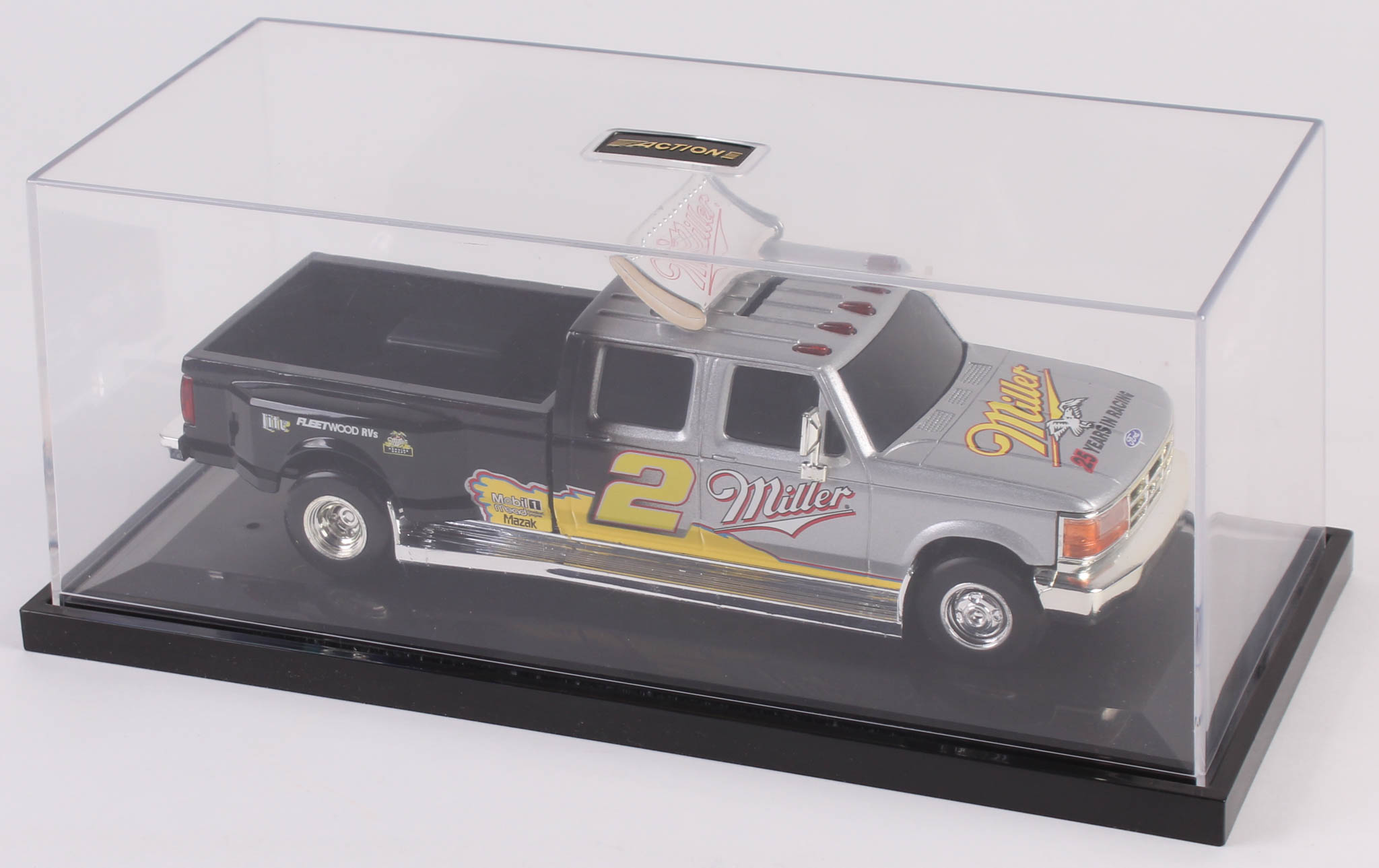 Rusty Wallace 1996 Ford #2 Miller Silver 1:24 LE Miller Racing Diecast Dually at PristineAuction.com Rusty Wallace 1996 Ford #2 Miller Silver 1:24 LE Miller Racing Diecast Dually at PristineAuction.com