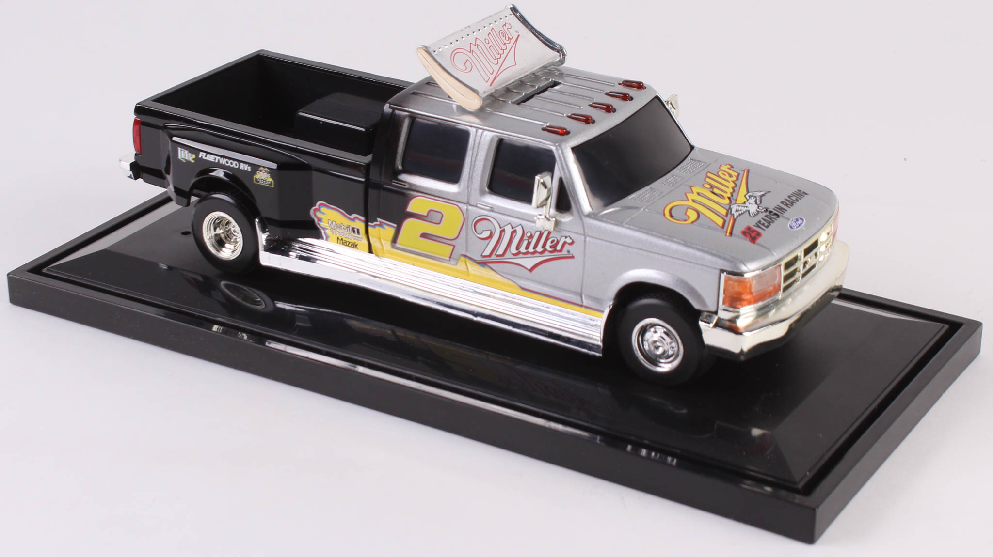 Rusty Wallace 1996 Ford #2 Miller Silver 1:24 LE Miller Racing Diecast Dually at PristineAuction.com Rusty Wallace 1996 Ford #2 Miller Silver 1:24 LE Miller Racing Diecast Dually at PristineAuction.com