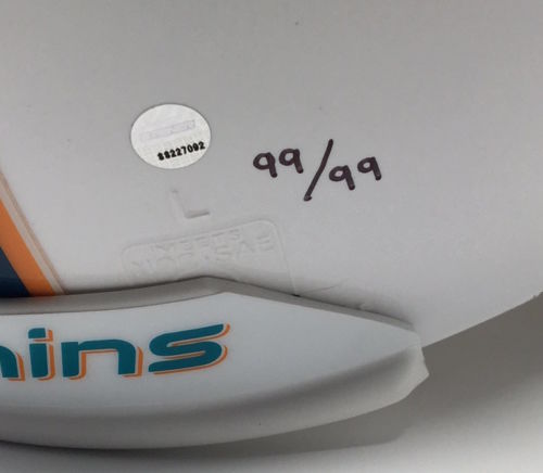 Jason Taylor Signed Dolphins Limited Edition Full-Size Authentic On-Field Helmet Inscribed "HOF 17" (Steiner COA) at PristineAuction.com Jason Taylor Signed Dolphins Limited Edition Full-Size Authentic On-Field Helmet Inscribed "HOF 17" (Steiner COA) at PristineAuction.com