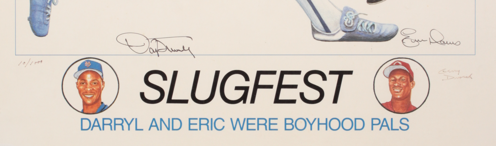 Darryl Strawberry & Eric Davis Signed LE "Slugfest" 18x24 Poster (PSA COA) at PristineAuction.com Darryl Strawberry & Eric Davis Signed LE "Slugfest" 18x24 Poster (PSA COA) at PristineAuction.com