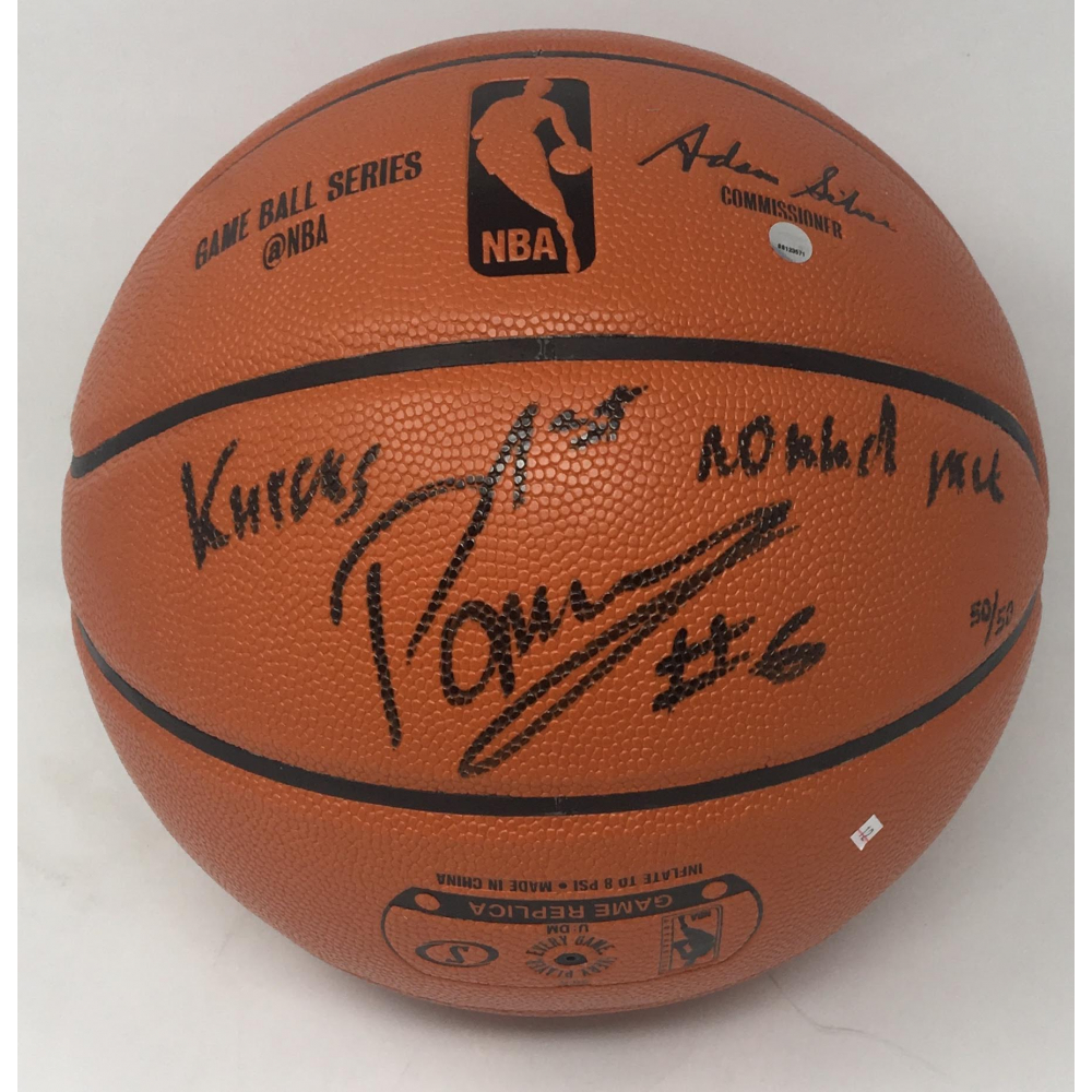 Kristaps Porzingis Signed Limited Edition NBA Game Ball Series