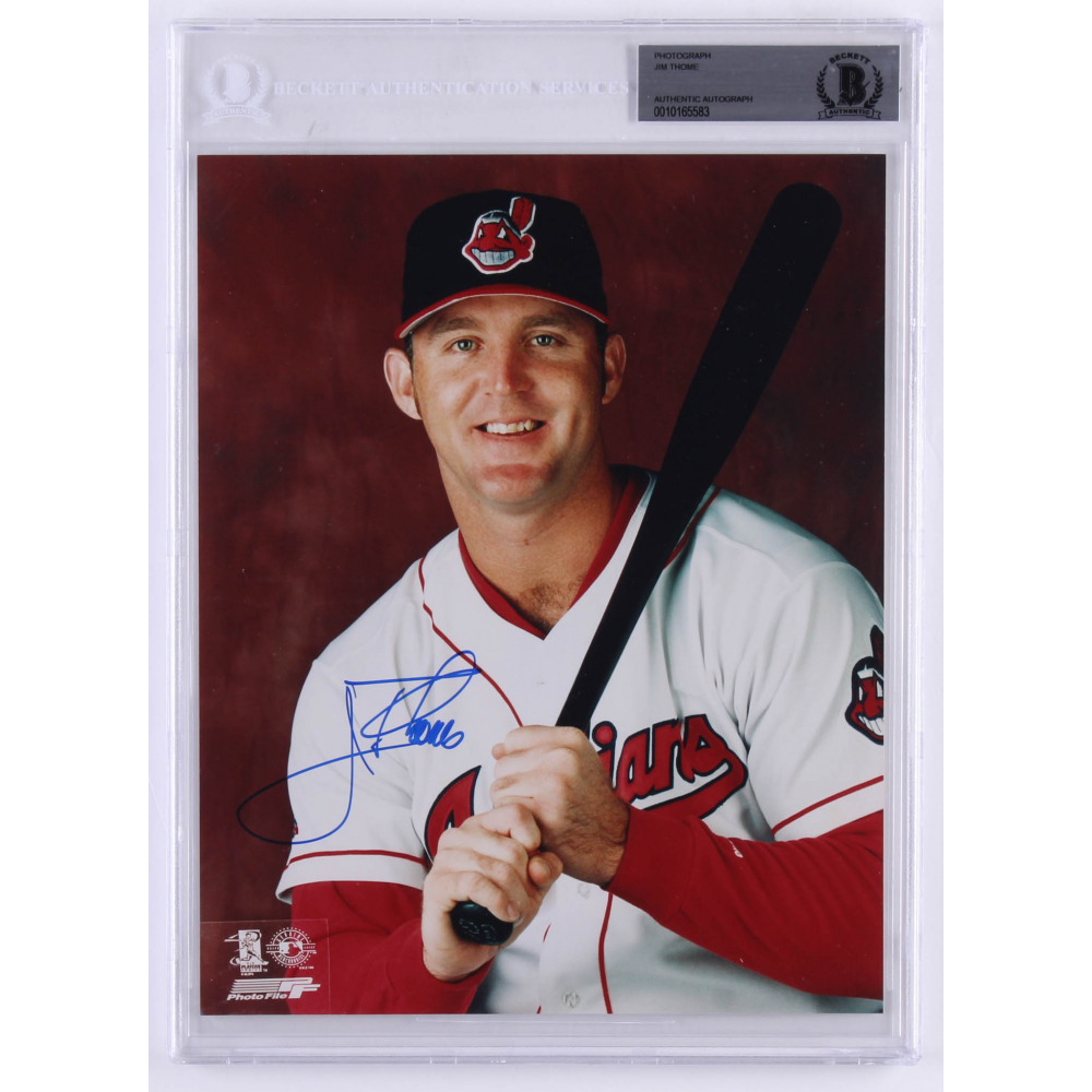 Batte De Baseball Dédicacée Jim Thome – Cleveland Indians – 612 HR – Beckett 50160