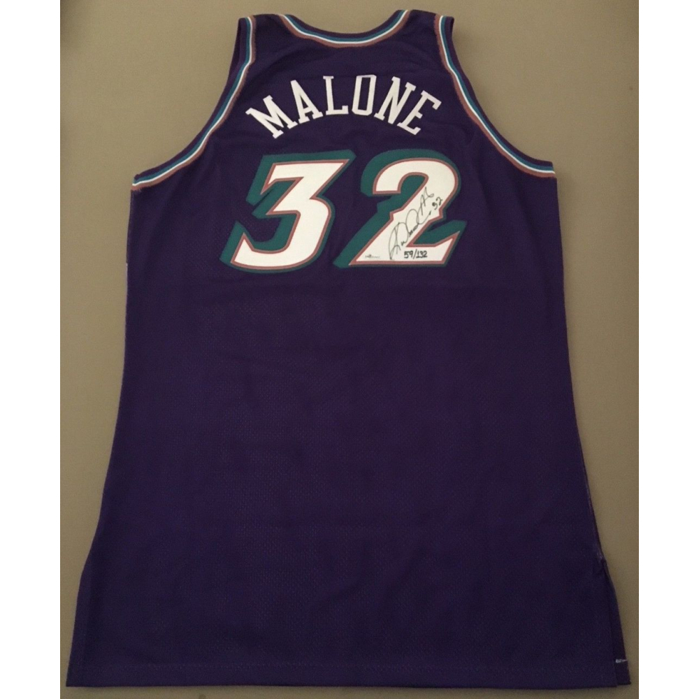 Karl Malone Signed Limited Edition 19992000 Authentic Champion ProCut