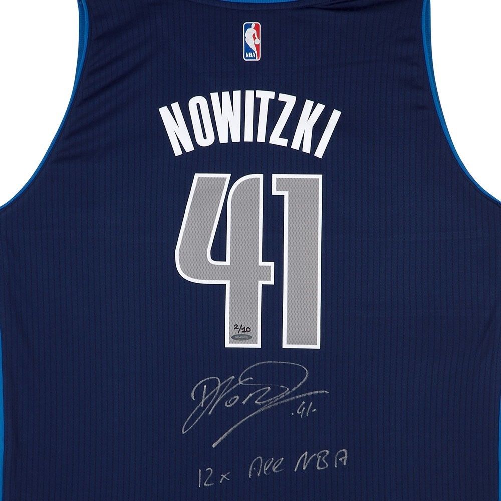 Dirk Nowitzki Signed Mavericks Limited Edition Adidas Jersey Inscribed "12x All NBA" (UDA COA) at PristineAuction.com Dirk Nowitzki Signed Mavericks Limited Edition Adidas Jersey Inscribed "12x All NBA" (UDA COA) at PristineAuction.com