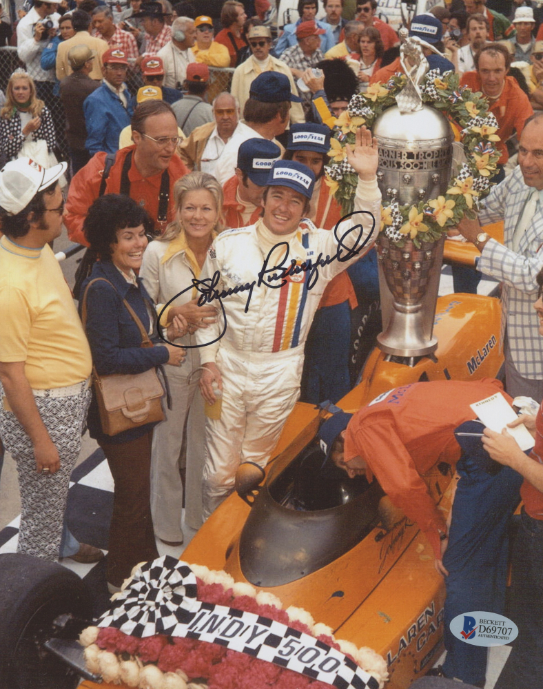 Johnny Rutherford Signed 8x10 Photo (Beckett COA) Pristine Auction