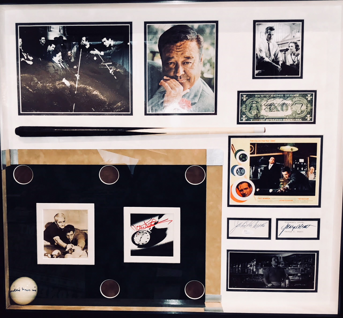 "The Hustler" 26x28 Custom Framed Display Cast-Signed by (5) with Jackie Gleason, Jake LaMotta, Piper Laurie, George C. Scott & Paul Newman (JSA & PSA LOA) (JSA, PSA & Beckett LOA) at PristineAuction.com "The Hustler" 26x28 Custom Framed Display Cast-Signed by (5) with Jackie Gleason, Jake LaMotta, Piper Laurie, George C. Scott & Paul Newman (JSA & PSA LOA) (JSA, PSA & Beckett LOA) at PristineAuction.com