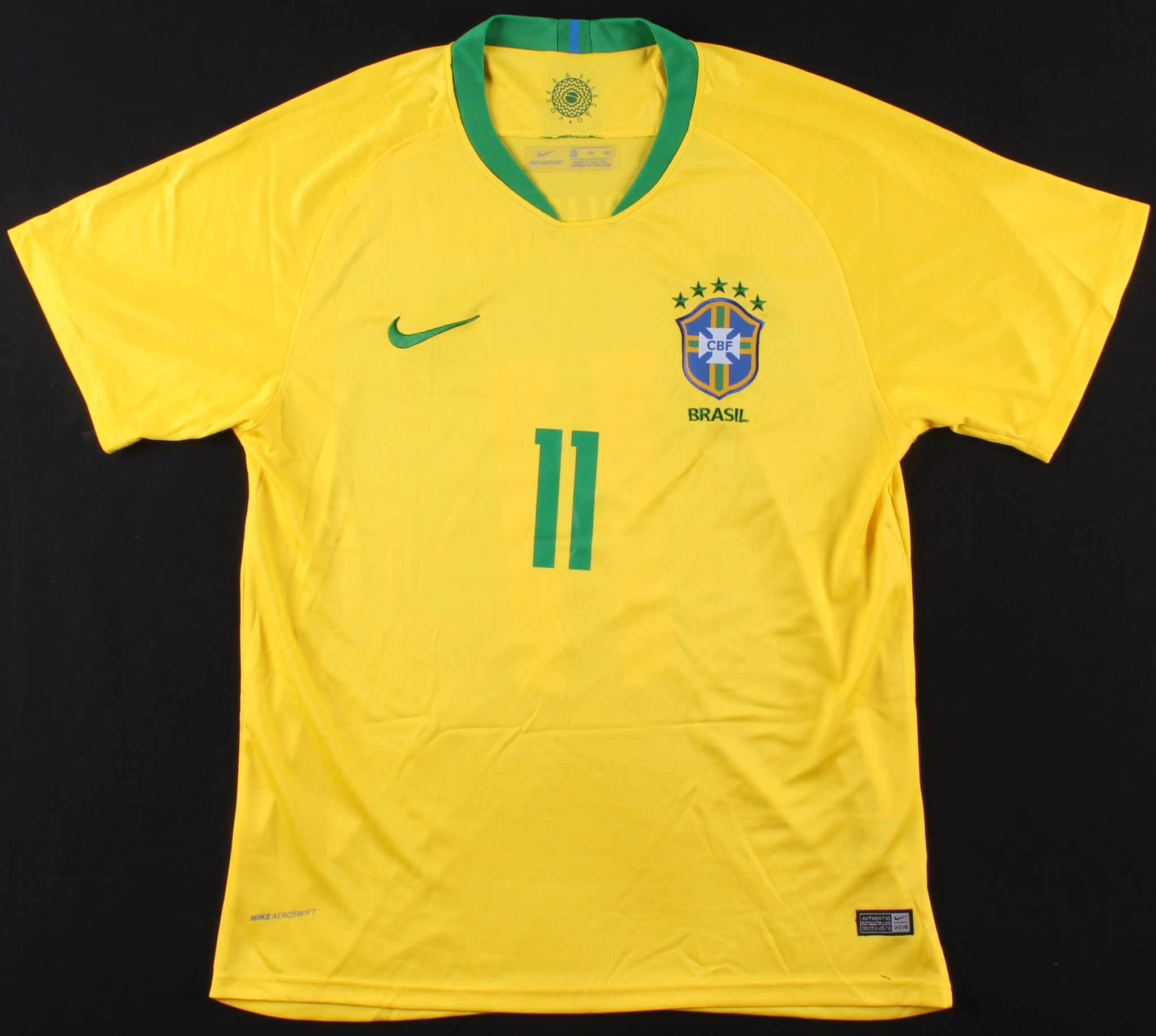 Philippe Coutinho Signed Nike Brazil National Jersey (Beckett COA) at PristineAuction.com Philippe Coutinho Signed Nike Brazil National Jersey (Beckett COA) at PristineAuction.com