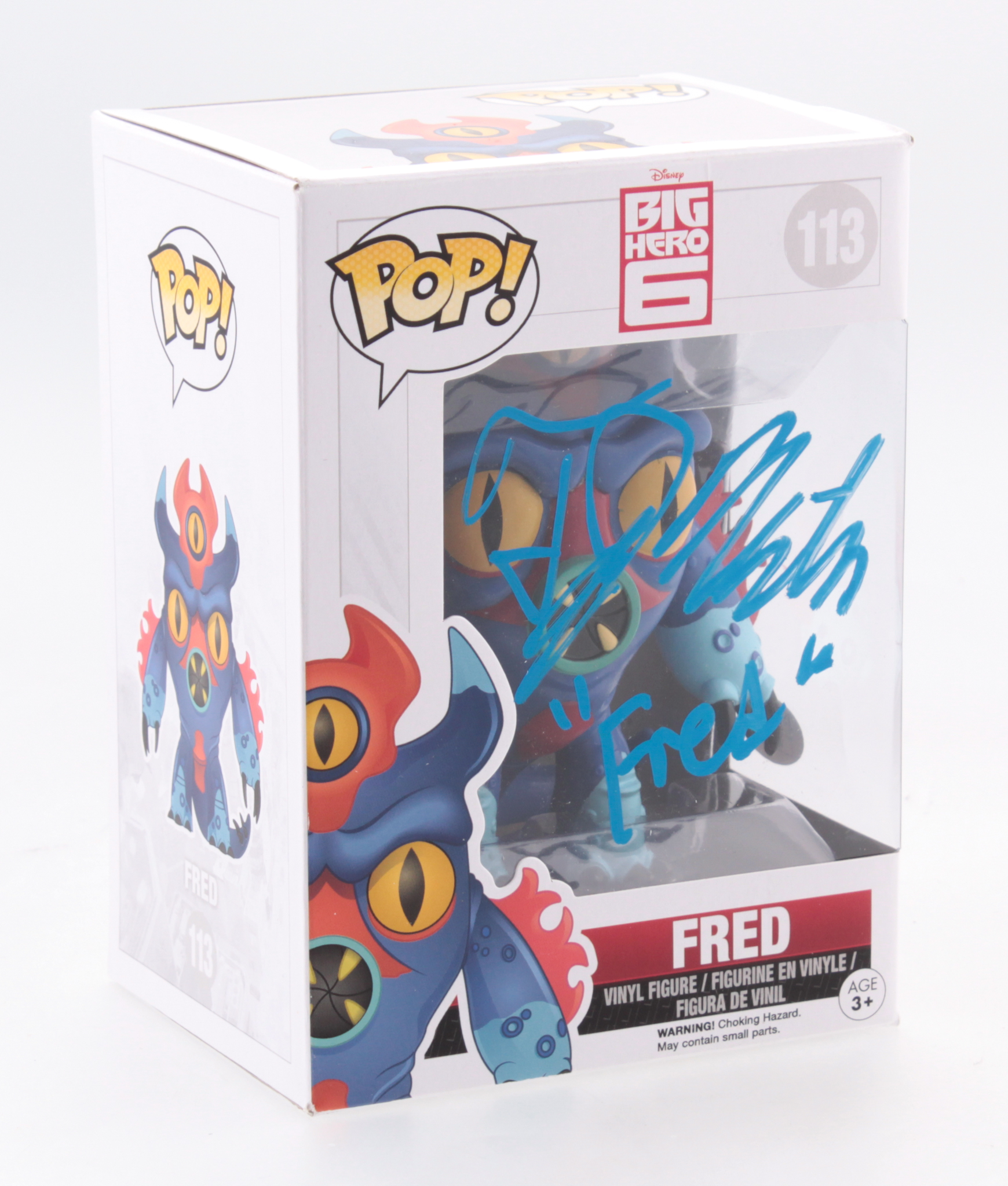 T. J. Miller Signed "Big Hero 6" Funko Pop Vinyl Figure Inscribed "Fred" (JSA COA) at PristineAuction.com T. J. Miller Signed "Big Hero 6" Funko Pop Vinyl Figure Inscribed "Fred" (JSA COA) at PristineAuction.com
