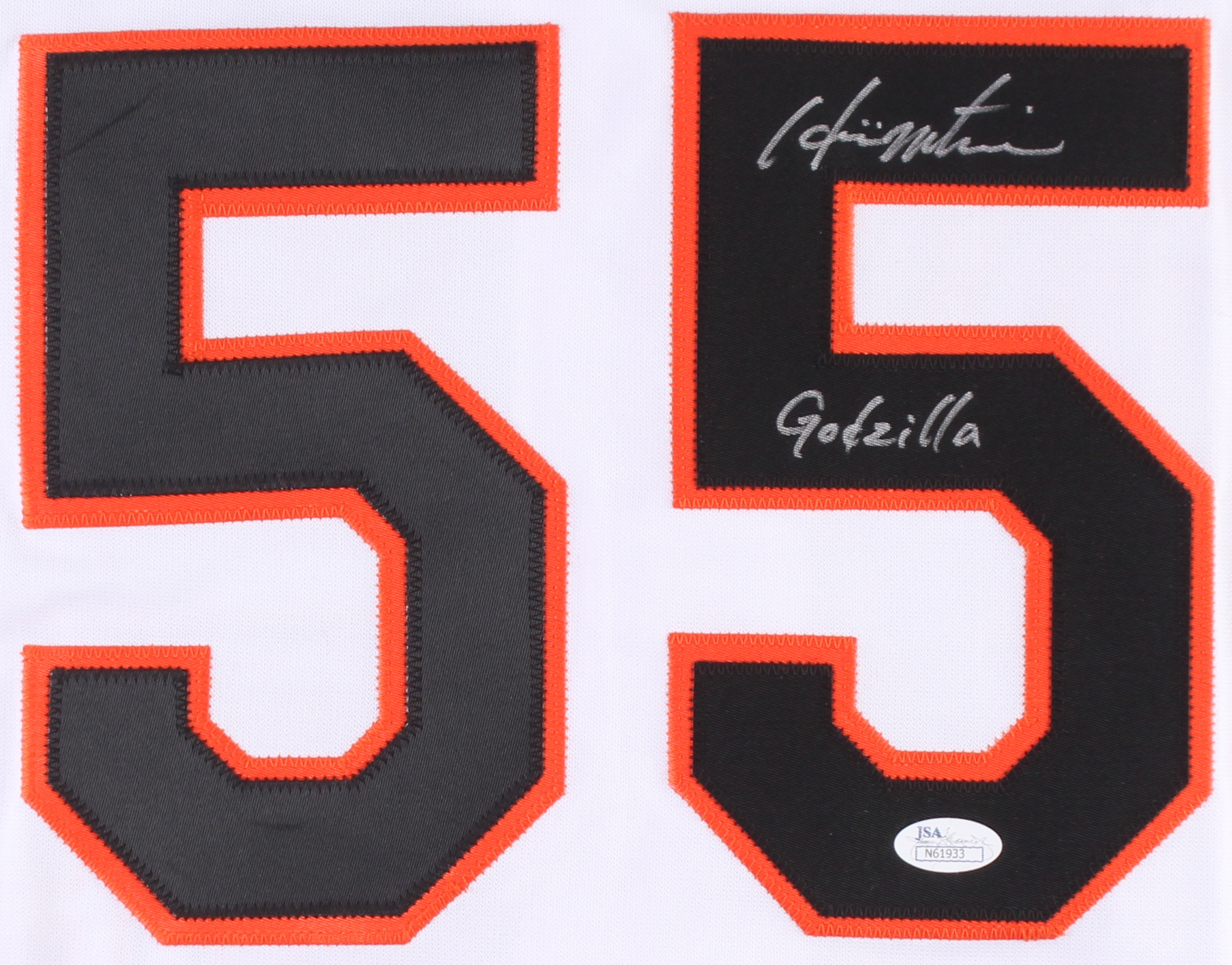 Hideki Matsui Signed Yomiuri Giants Jersey Inscribed "Godzilla" (JSA COA) at PristineAuction.com Hideki Matsui Signed Yomiuri Giants Jersey Inscribed "Godzilla" (JSA COA) at PristineAuction.com