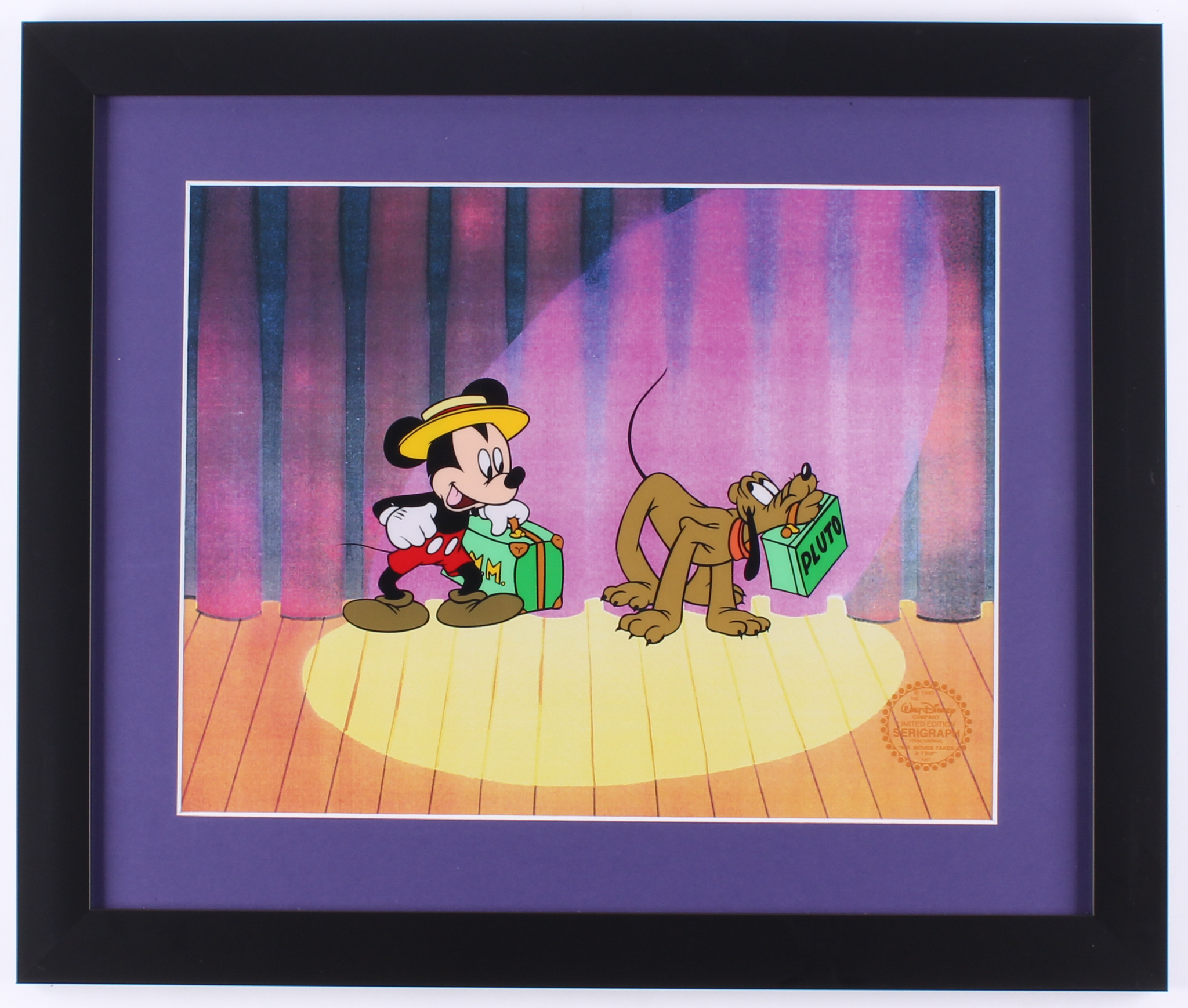 Walt Disney "Mr. Mouse Takes A Trip" 15x19 Custom Framed Serigraph Cel at PristineAuction.com Walt Disney "Mr. Mouse Takes A Trip" 15x19 Custom Framed Serigraph Cel at PristineAuction.com